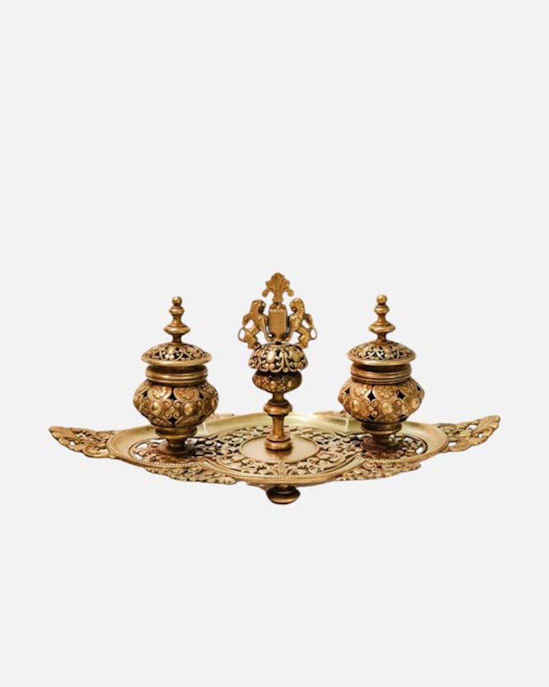 Inkwell - Bronze (gilt/silvered/patinated/cold painted)