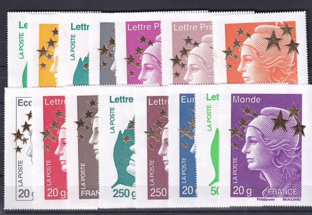 France 2012 - Stunning complete Maxi Marianne gold star series