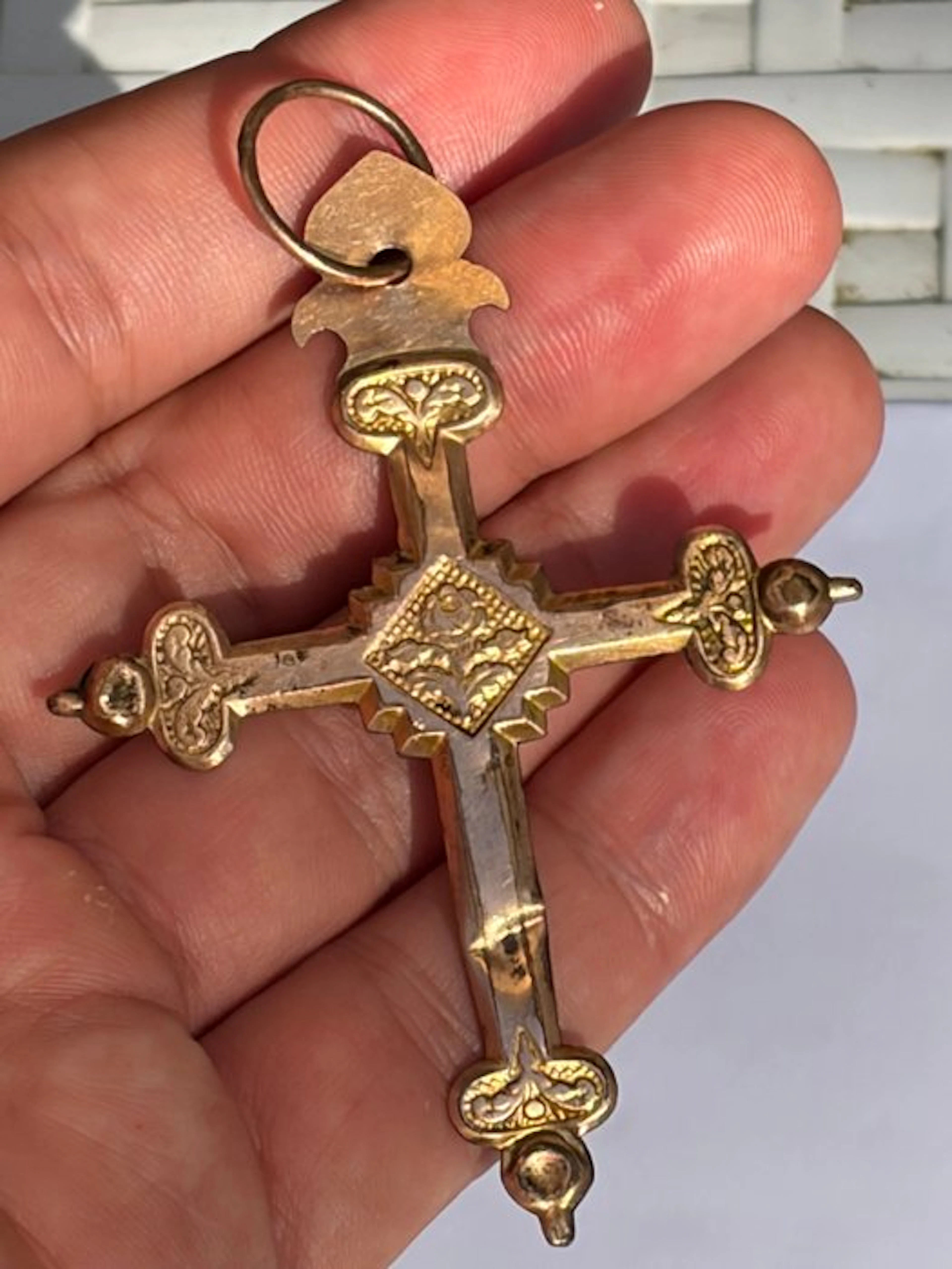 Cross - Imposing 19th-century French Jeannette pectoral...