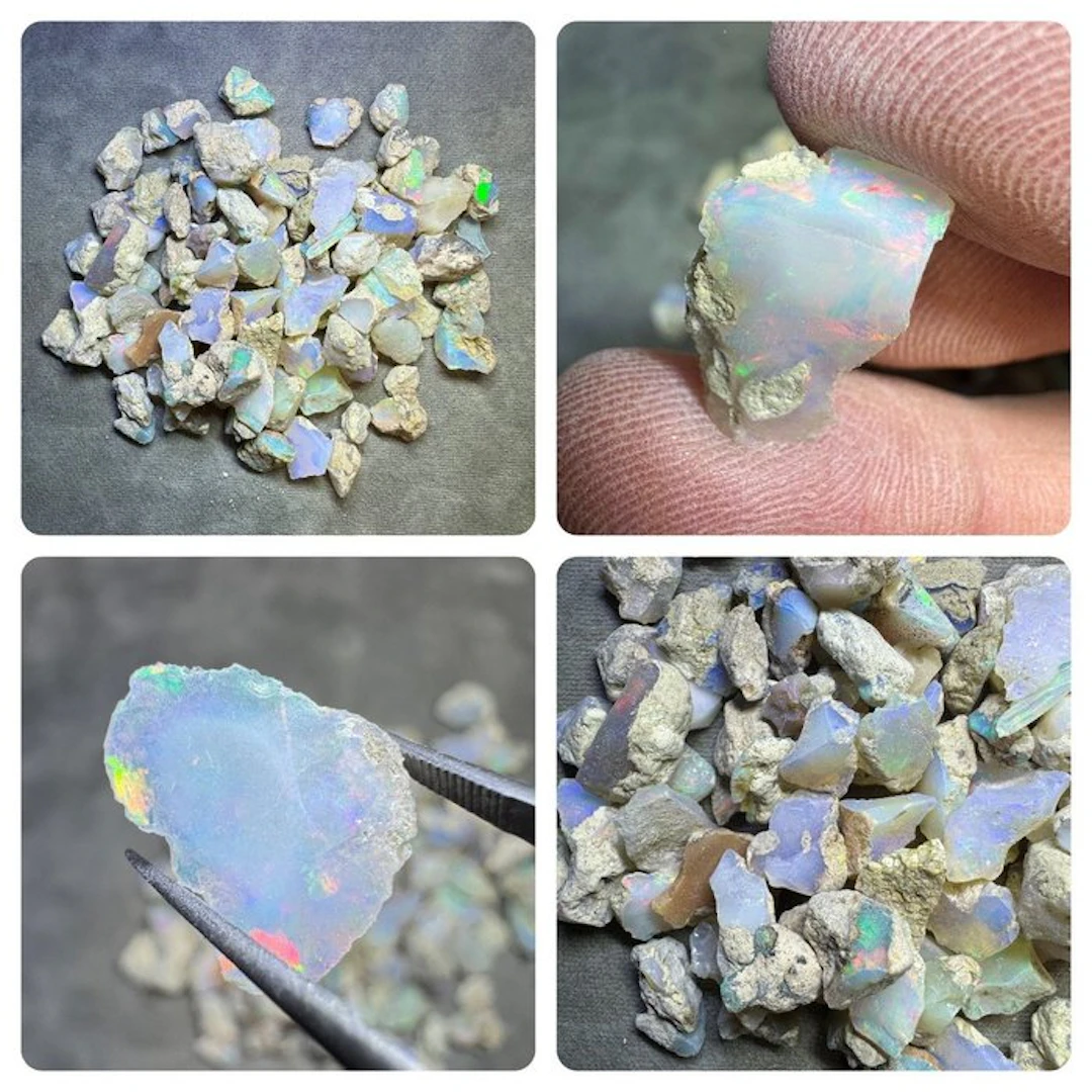 Lot of 250 ct natural rough opals from Ethiopia - No reserve! Brut- 50 g
