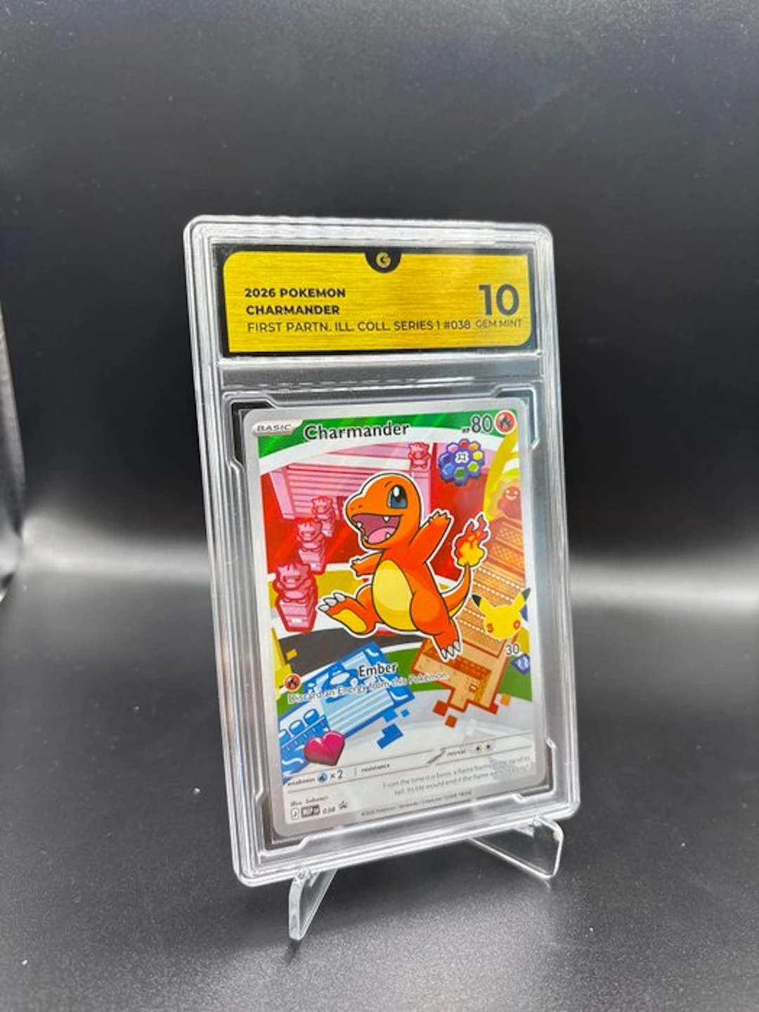 Pokémon - 1 Graded card - Charmander 038 First Partner...