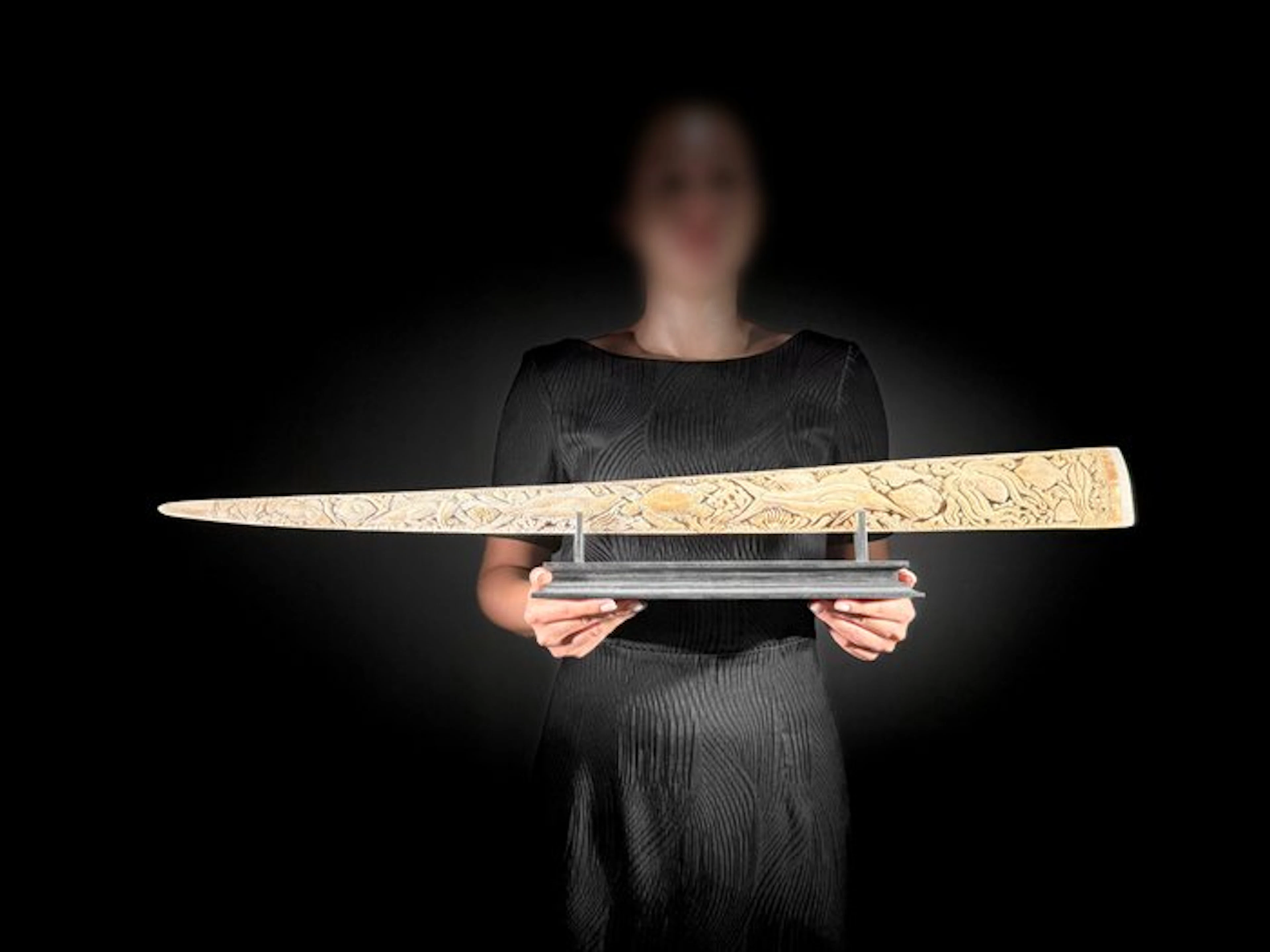 NO RESERVE PRICE -Stunning Large Carved Swordfish Rostrum...