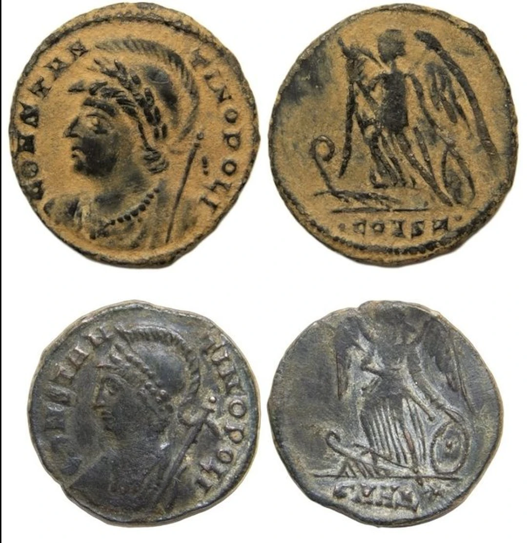 Roman Empire. Constantine I (AD 306-337). Lotto di 2 monete Æ (No