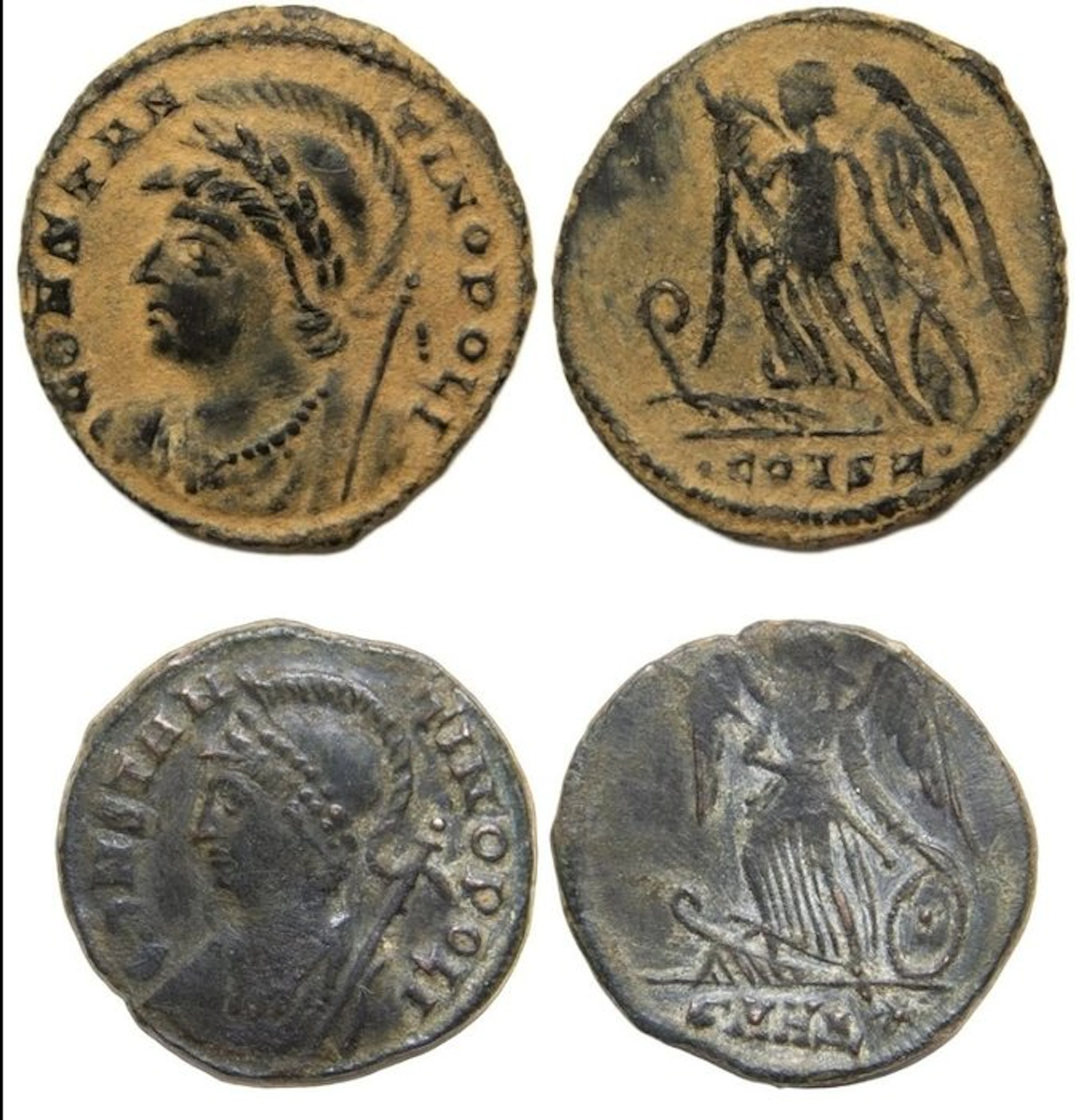 Roman Empire. Constantine I (AD 306-337). Lotto di 2 monete Æ (No