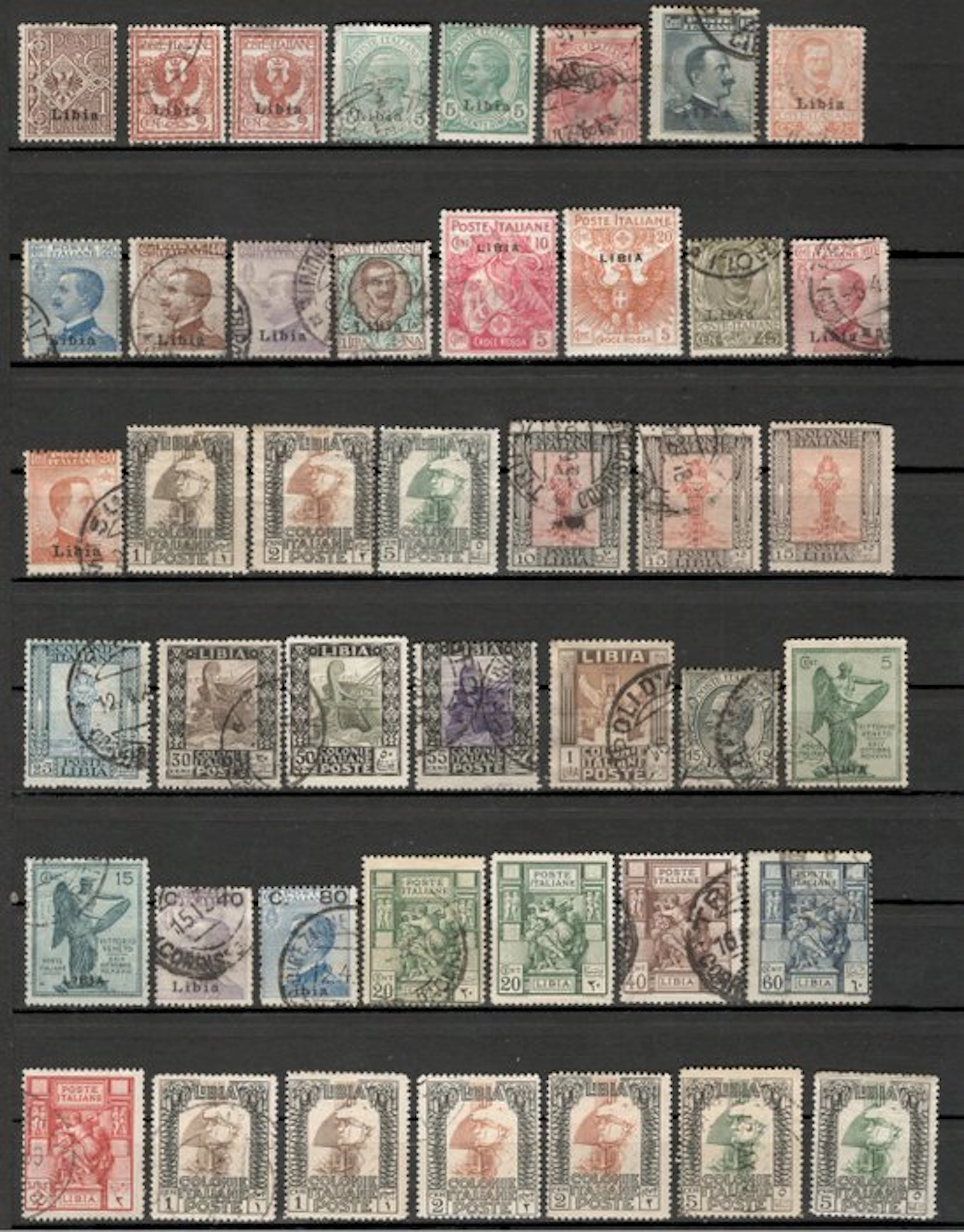 Italian Libya 1912/1941 - Libia + Oltre Giuba: Collection of 185 stamps