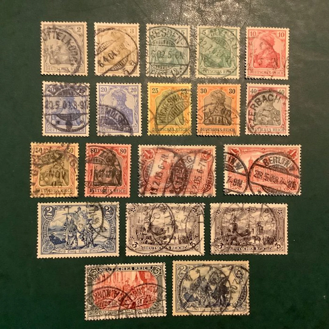 German Empire 1902 - Germania without watermark: complete...