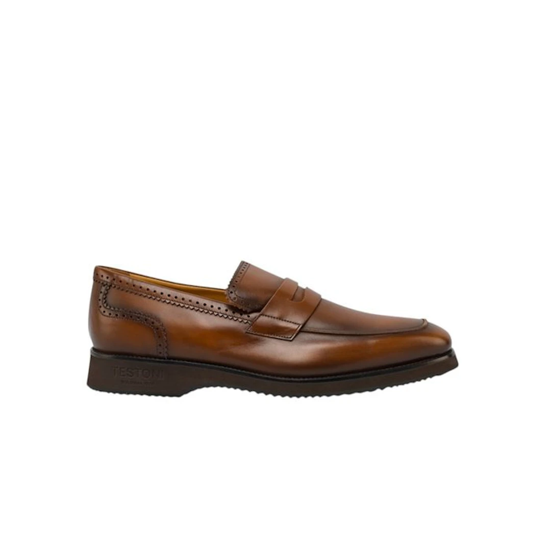 TESTONI - 6 UK - 40 IT - BOLOGNA "Bolgheri" Loafer Shoes...