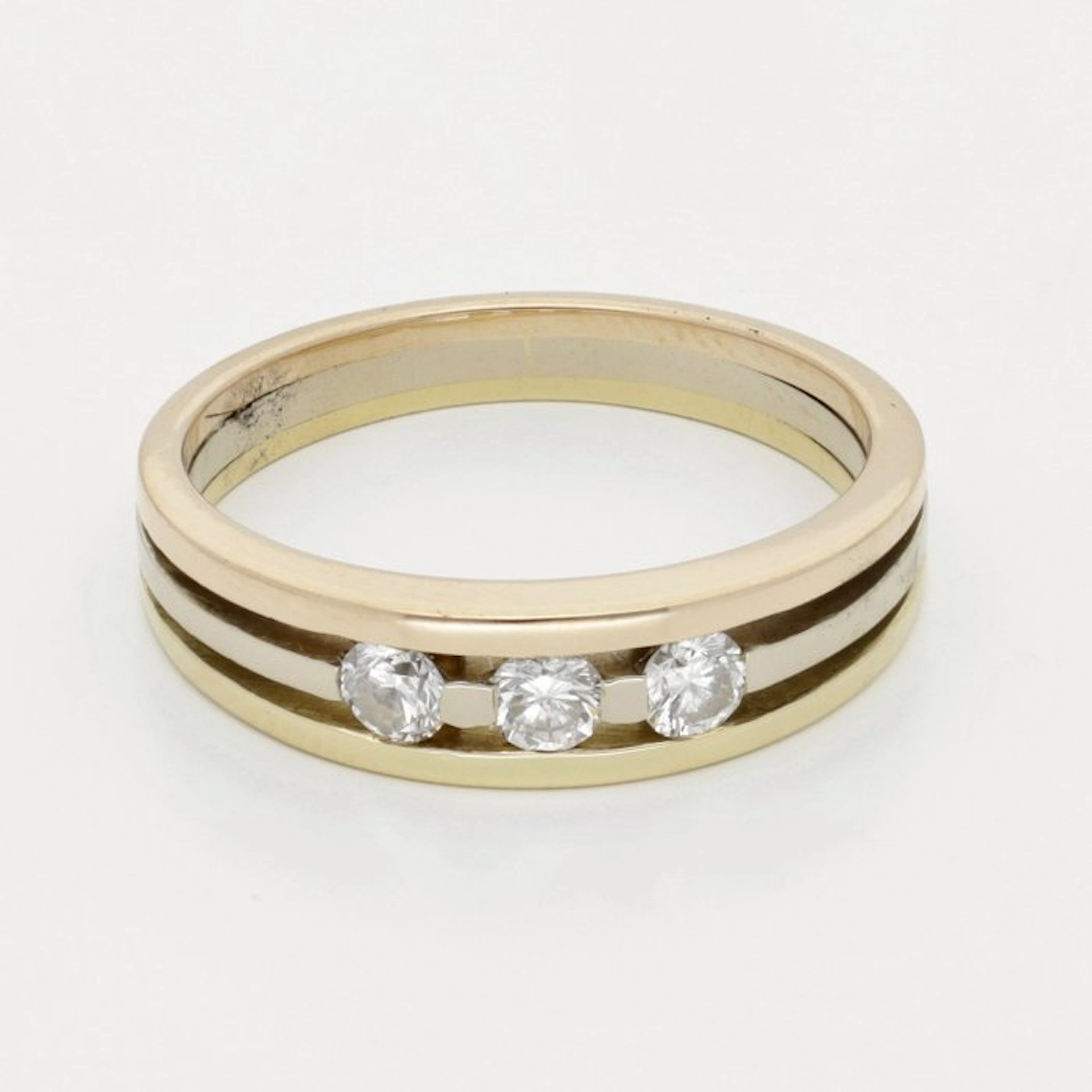 Ring - 18 kt. Yellow gold, White gold, Rose gold Diamond (Natural)