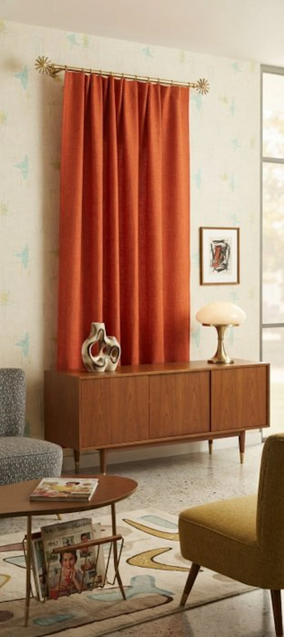 Curtain fabric - 256 cm - 115 cm - Single panel