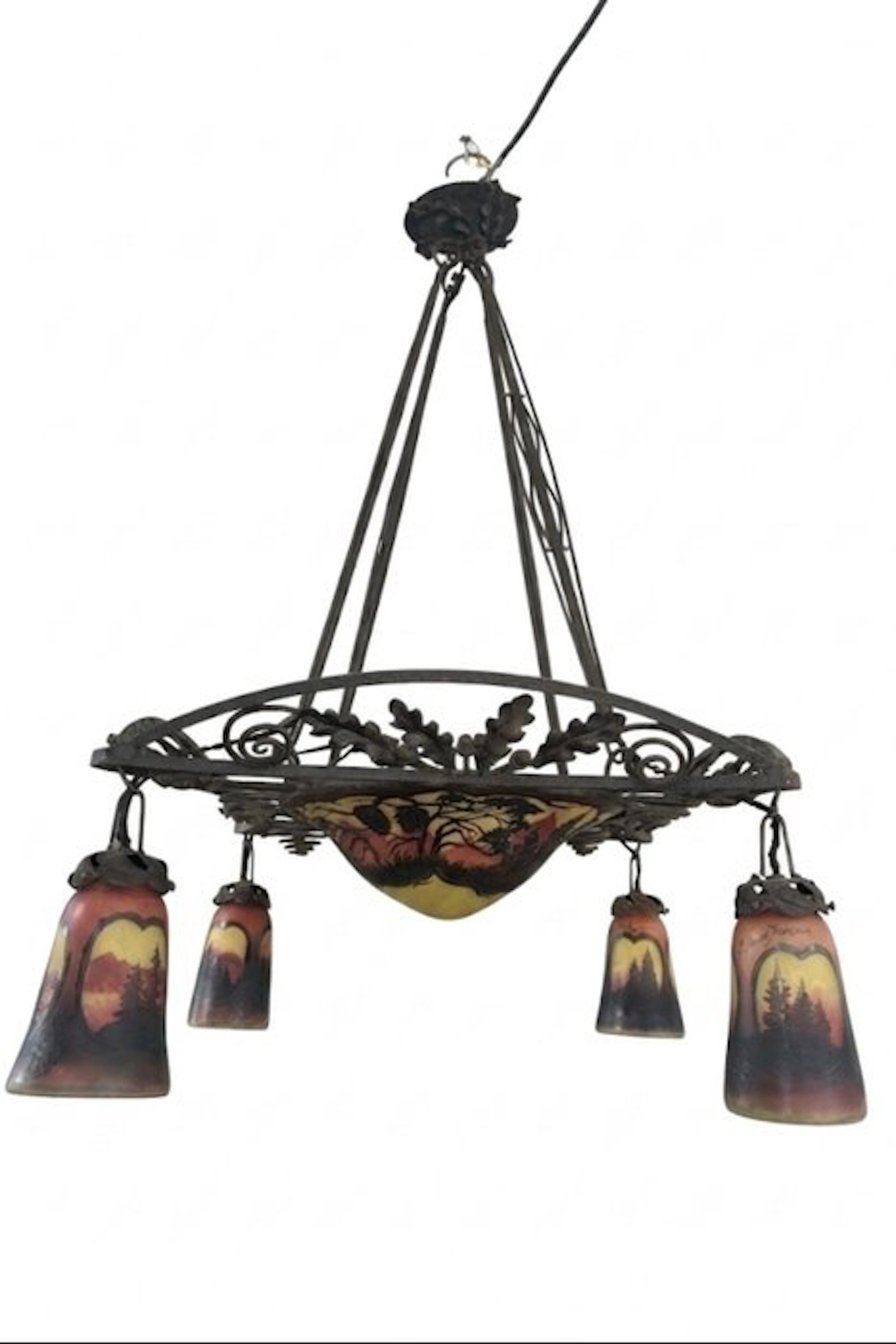 Le Verre Français - Chandelier - Wrought iron