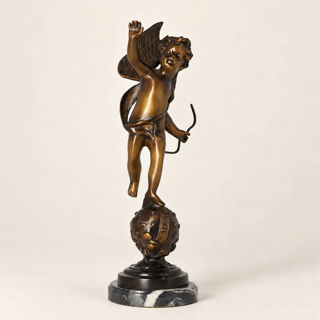 Figurine - Cupido - Bronze, Marble