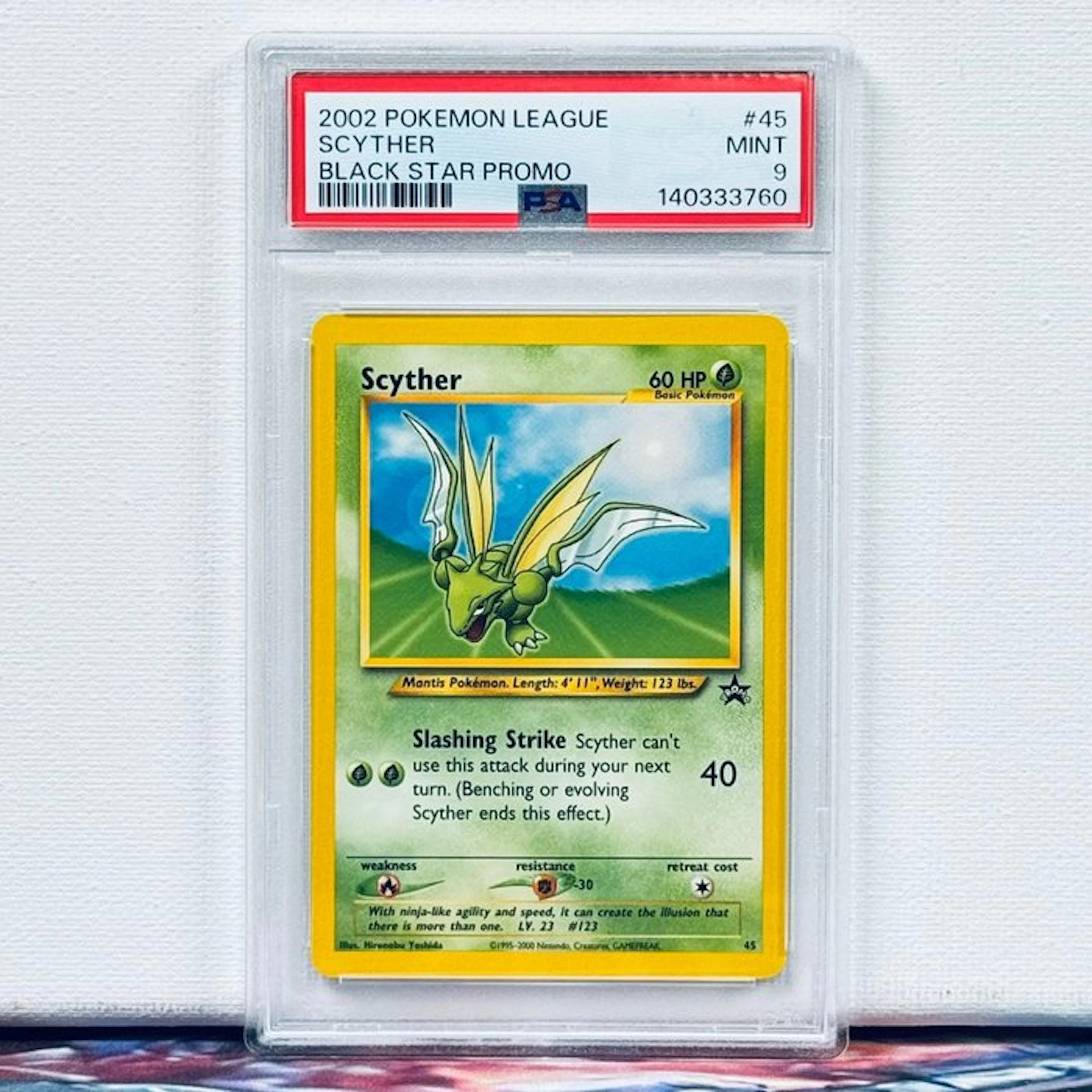 Pokémon Graded card - Scyther #45 2002 POKEMON LEAGUE...