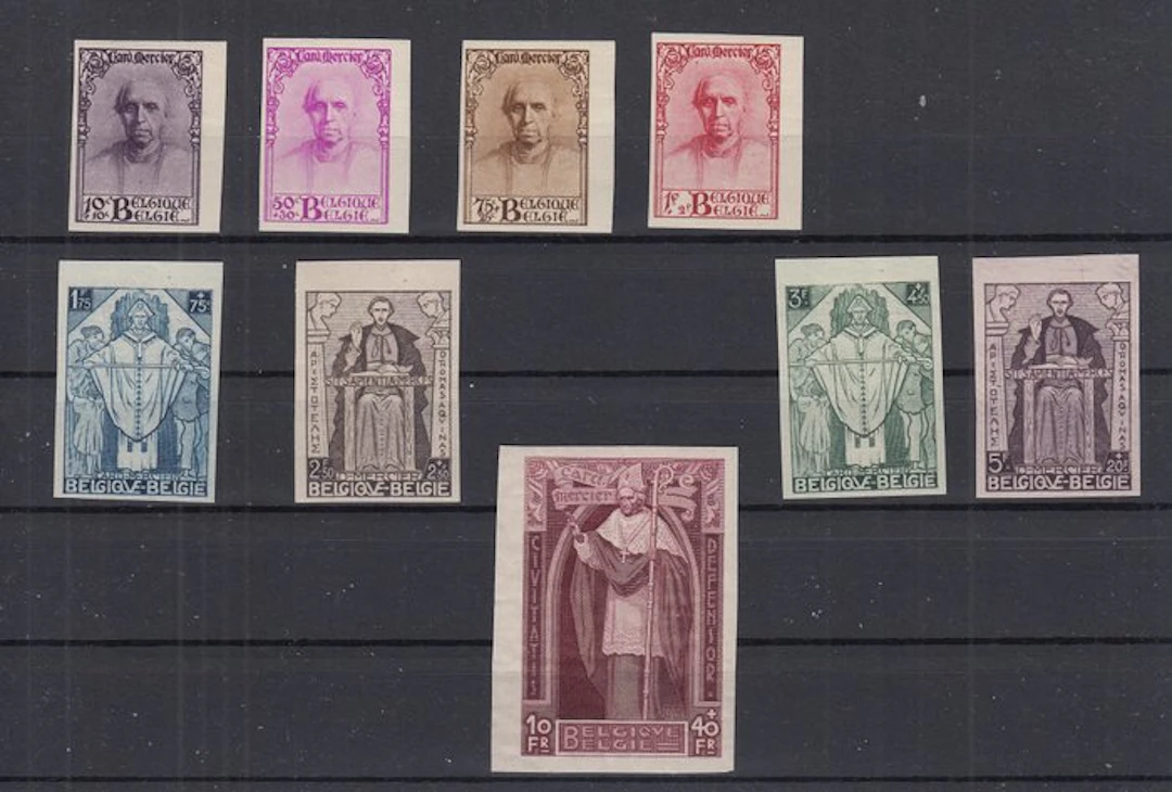 Belgium 1932 - Mercier - OBP : 342/350 ONGETAND met bladboord
