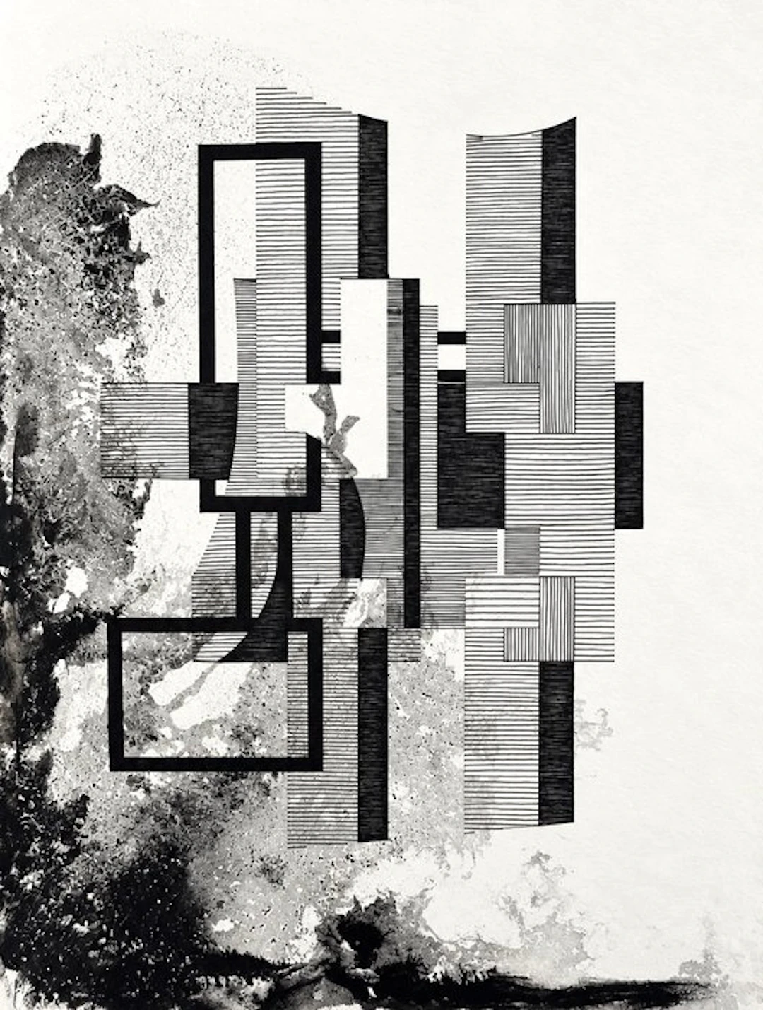 Eugène Eechaut (1928-2019) - Abstract ink composition