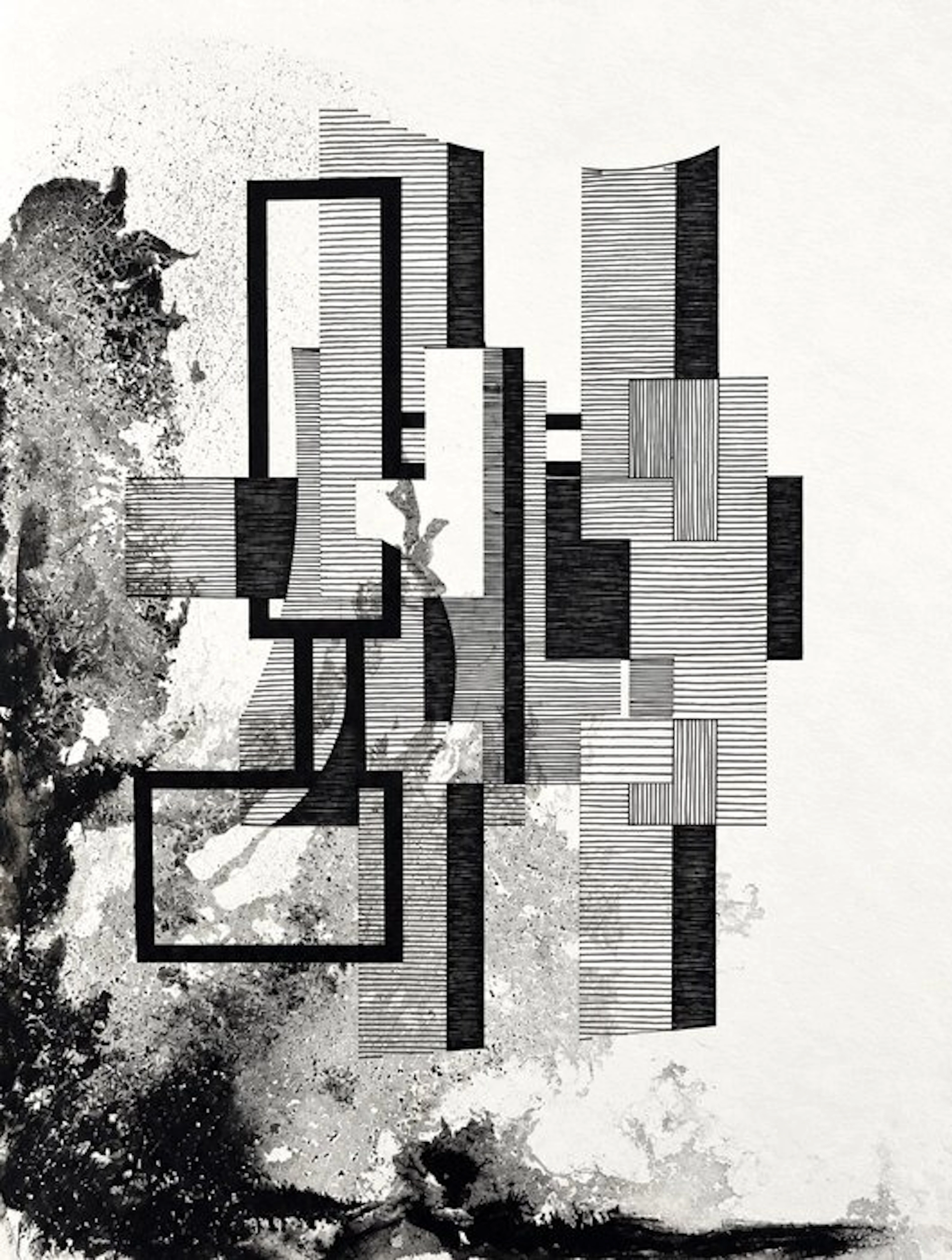 Eugène Eechaut (1928-2019) - Abstract ink composition