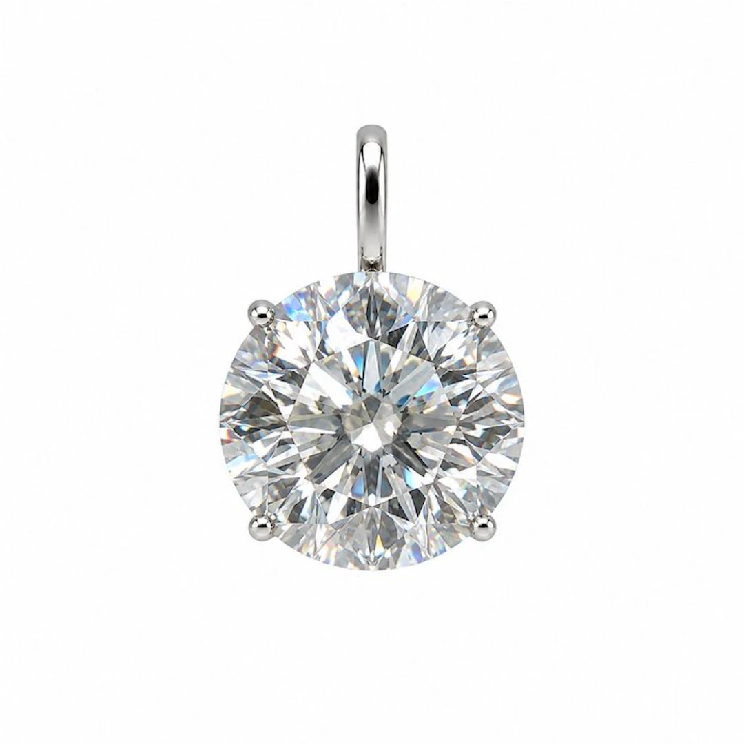 No reserve price - Pendant - 14 kt. White gold - 5.06ct. tw. Diamond