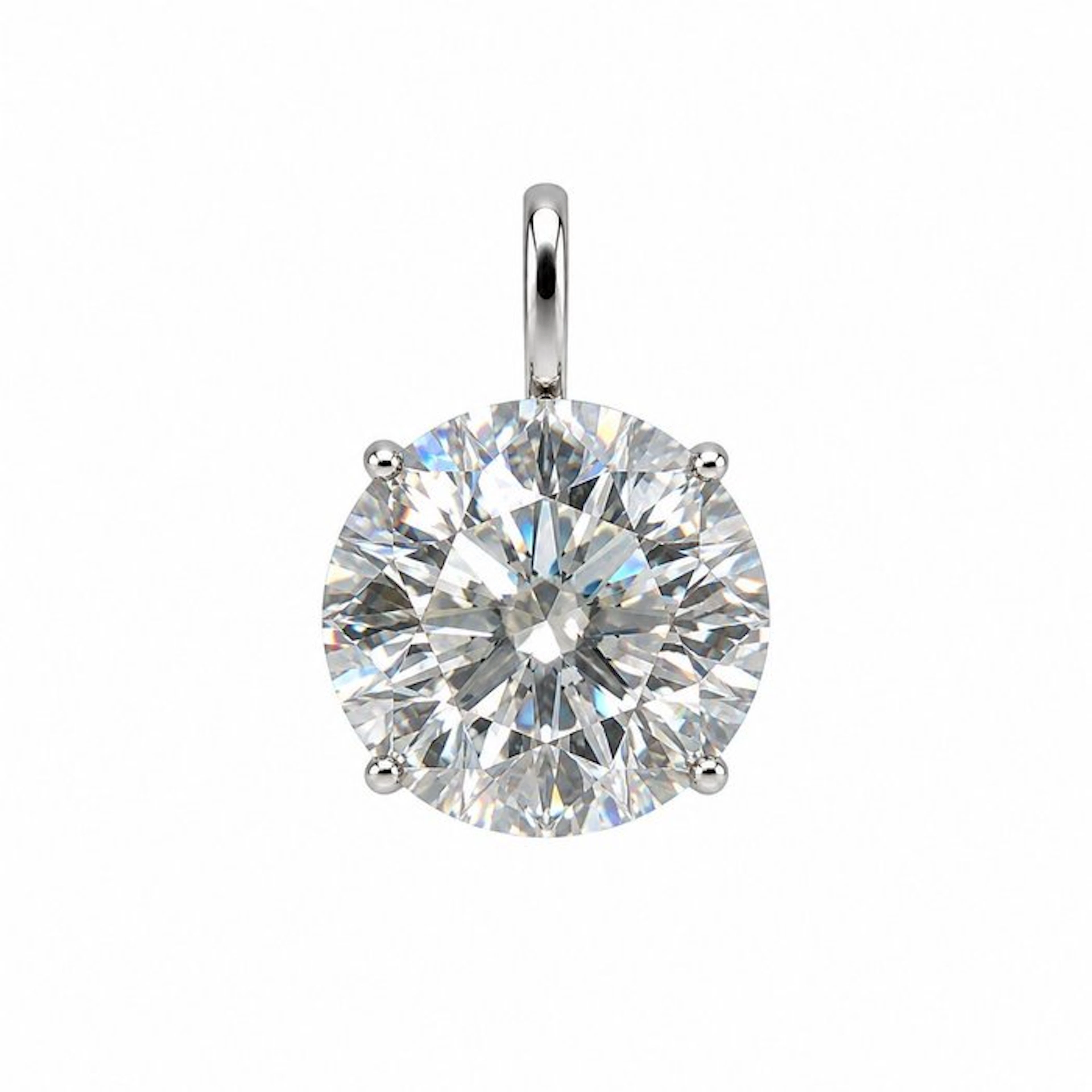 No reserve price - Pendant - 14 kt. White gold - 5.06ct. tw. Diamond