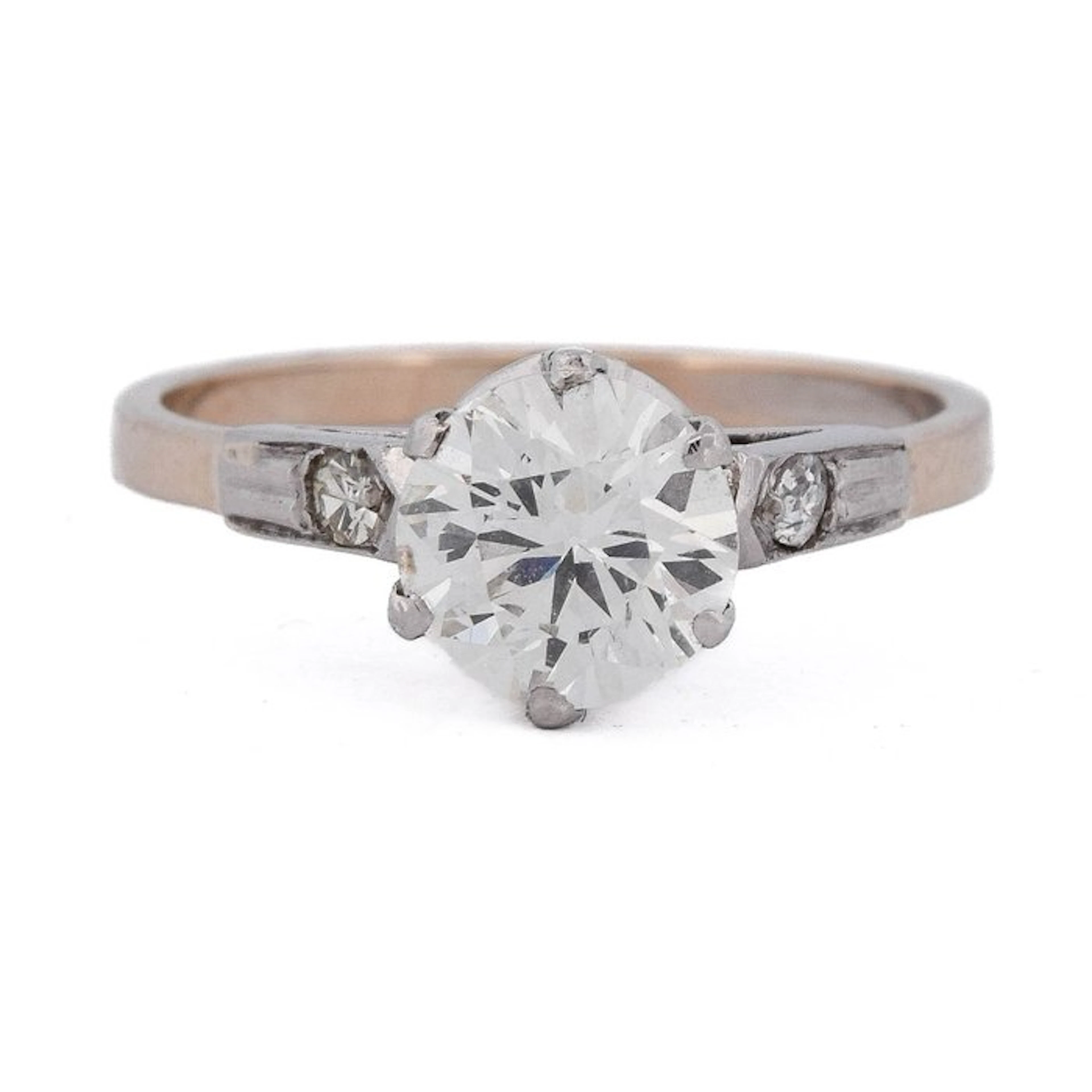 Ring - 18 kt. Platinum, Rose gold - 1.50ct. tw. Diamond (Natural) - Diamond