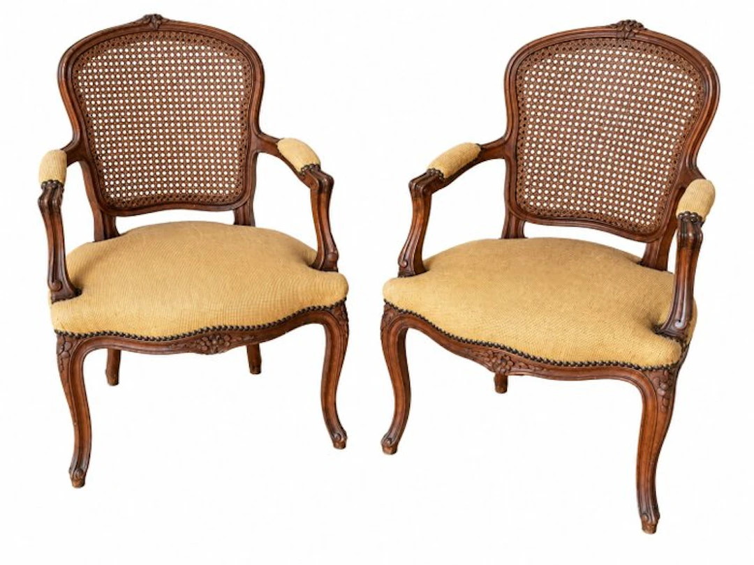 Armchair - Wood, Textile - Louis XV armchair
