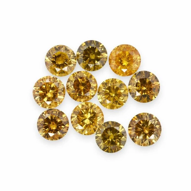 No reserve price - 11 pcs Diamond (Natural coloured) - 1.07 ct - Round - Fancy