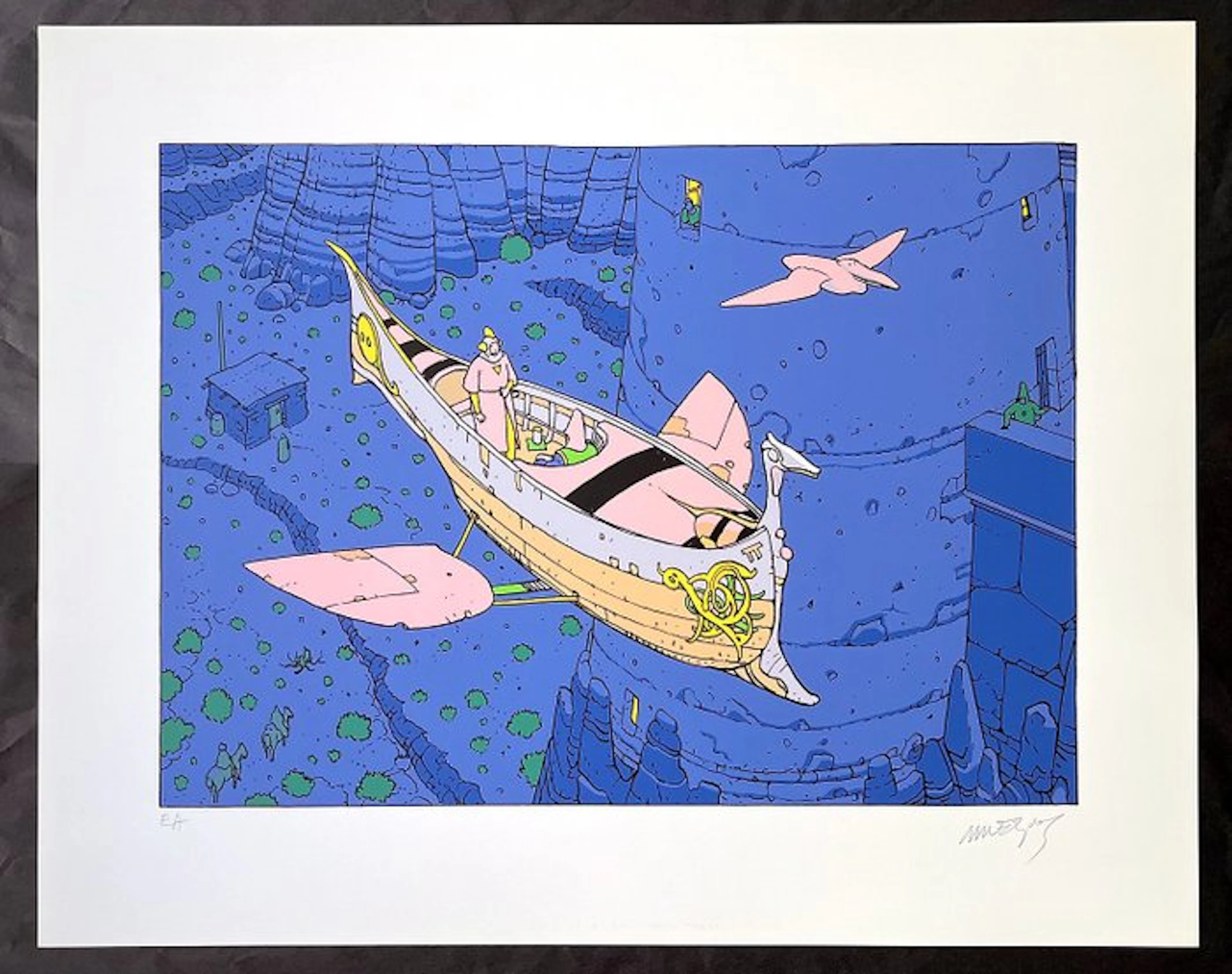 Moebius - 1 Silkscreen - Le Vaisseau Volant - 1985