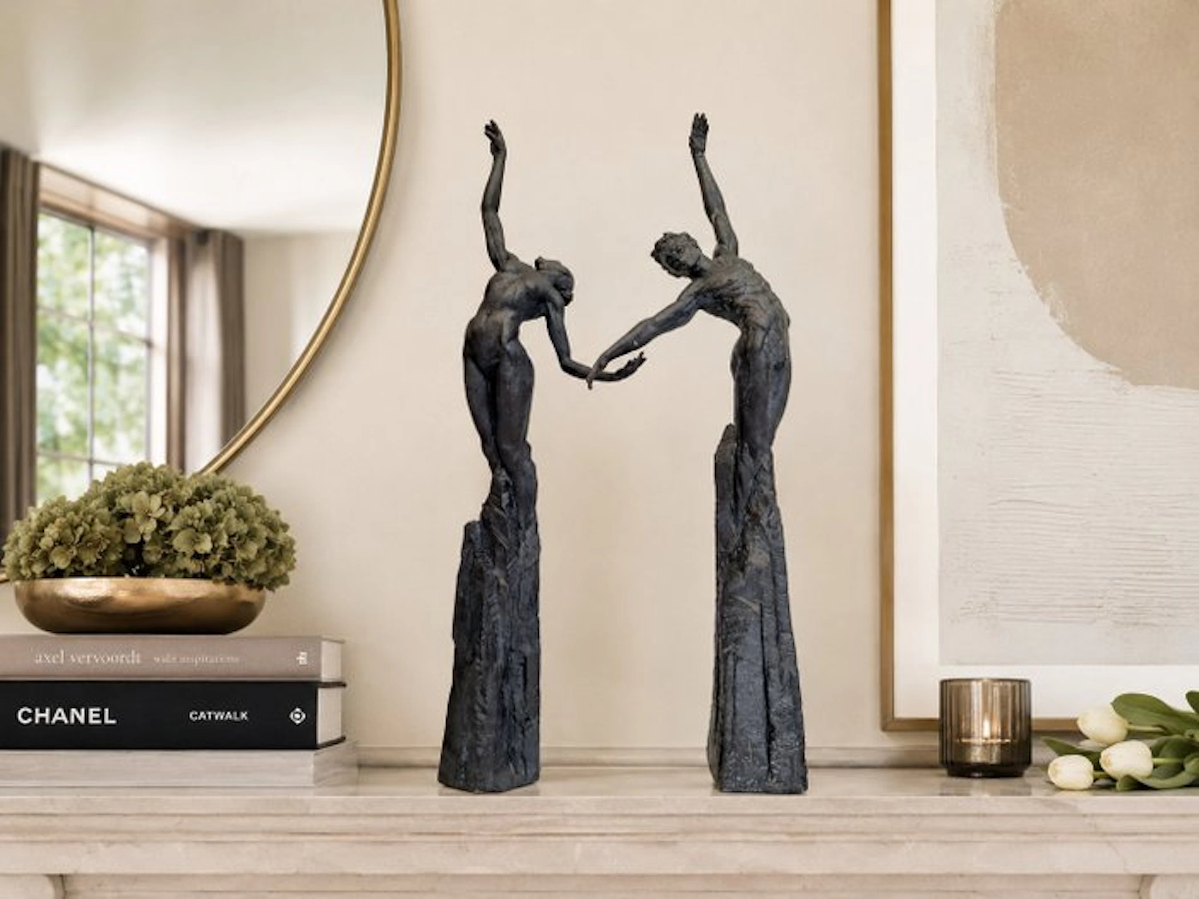 Figurine - Man en vrouw - 53 cm (2) - Resin