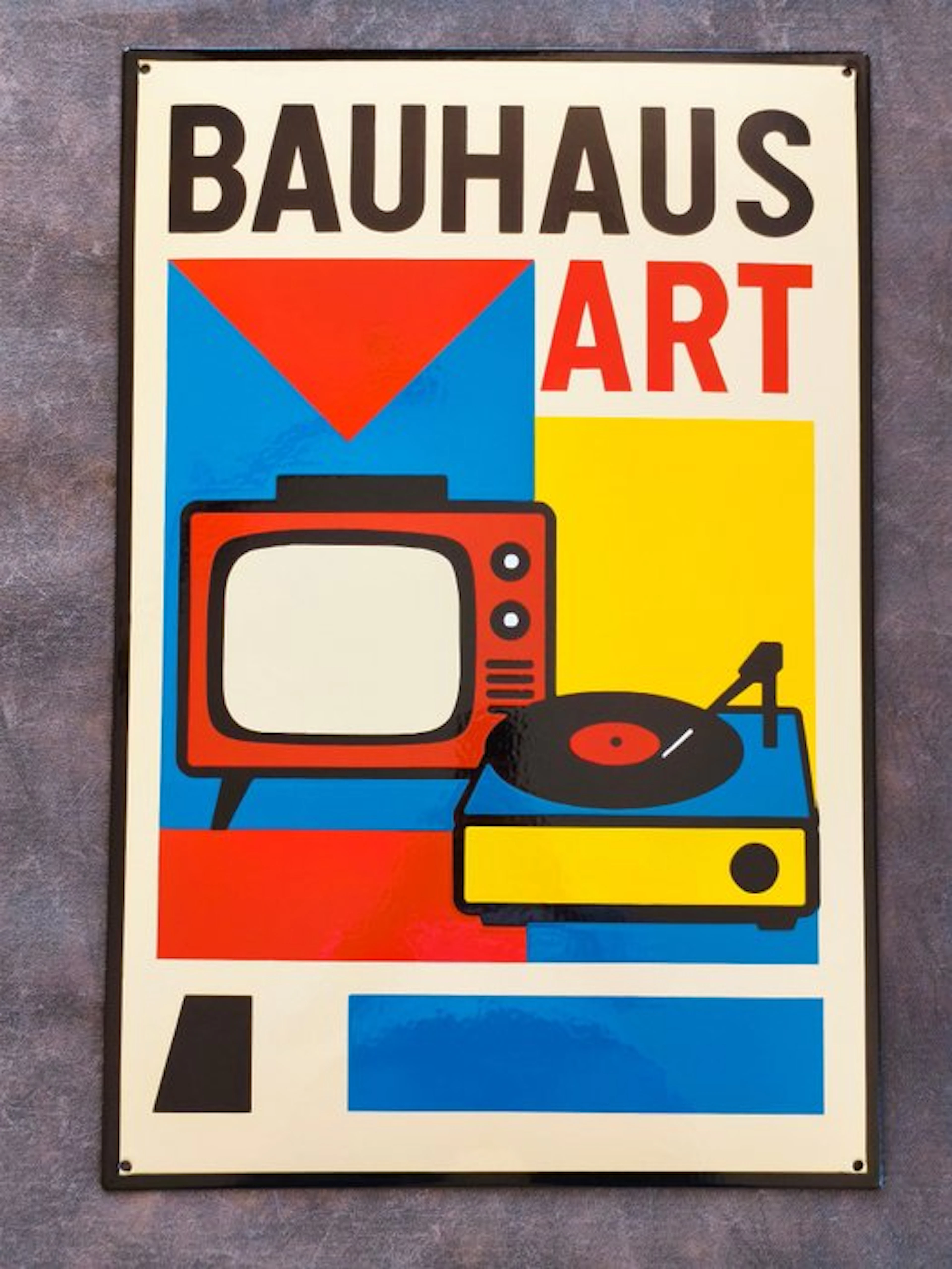 Bauhaus - Enamel sign Bauhaus Art - Emailschild Emaille Schild