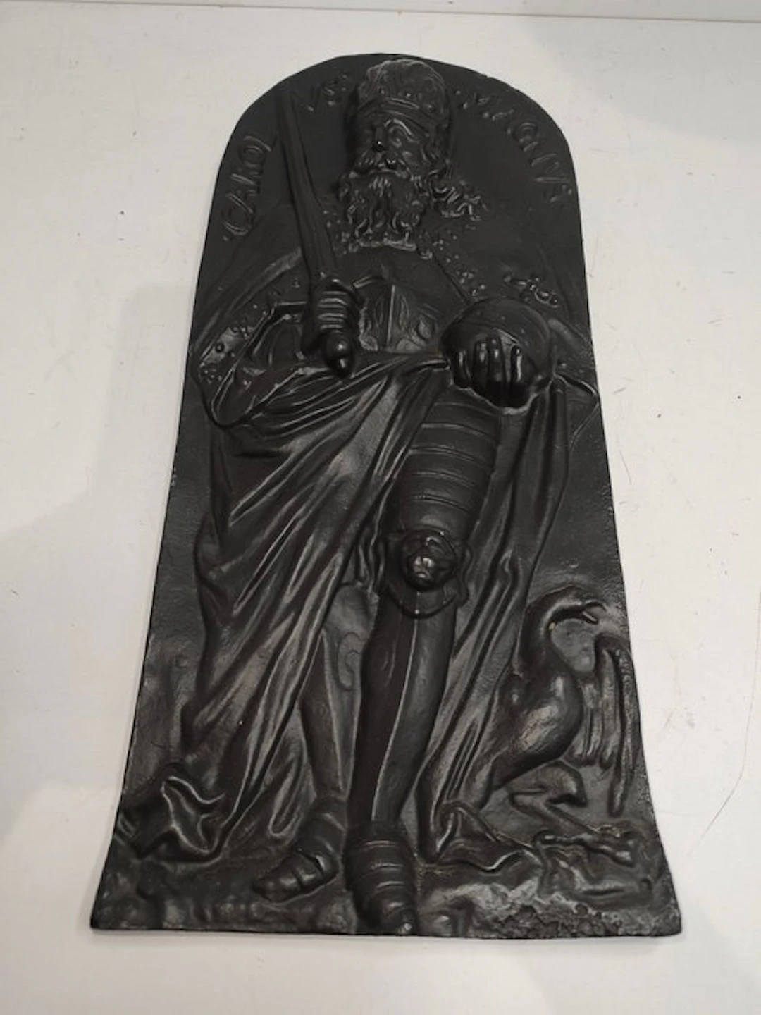 Charlemagne relief plaque - Plaquette - Charlemagne - Cast iron