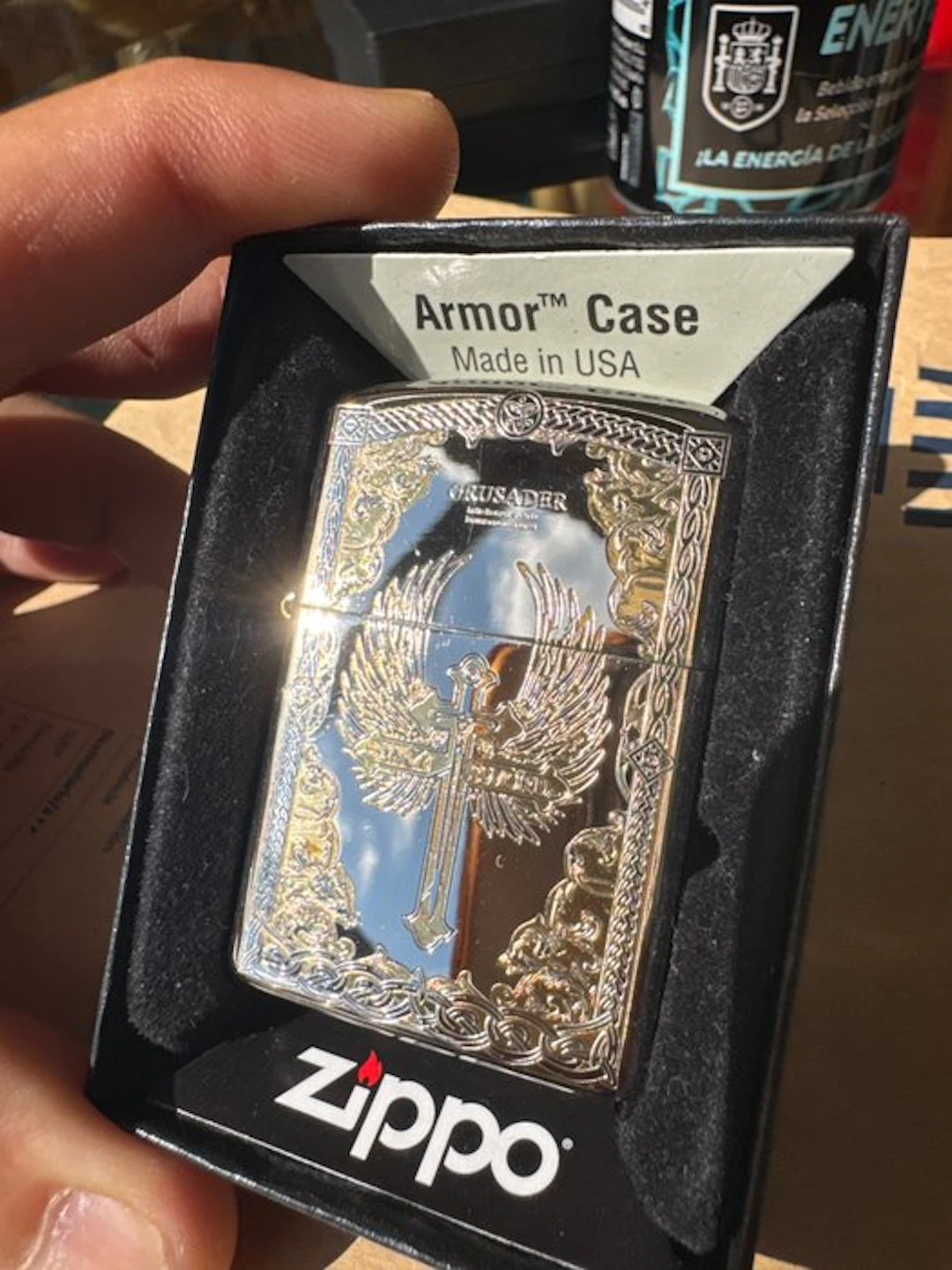 Zippo - Armor - Lighter - Steel (stainless), Gilt