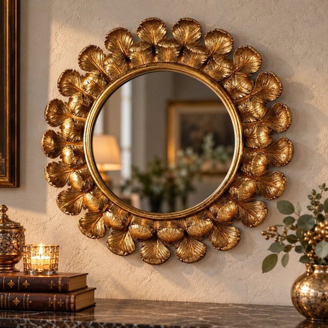 Wall mirror - Glass, peacock