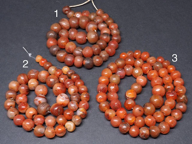 Strand of beads - Carnelian - Sahara-West Africa - Antique