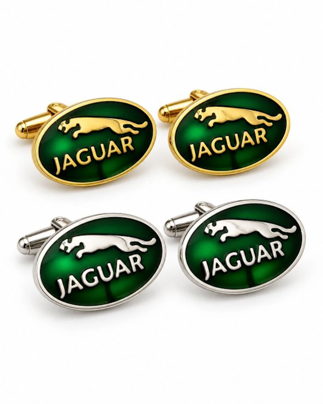 Gold Laminated (18k) - 2 pairs - Cufflinks - JAGUAR