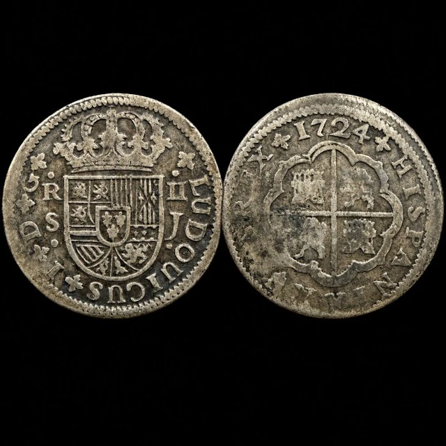 Spain. Luís I. 2 Reales 1724 Sevilla J