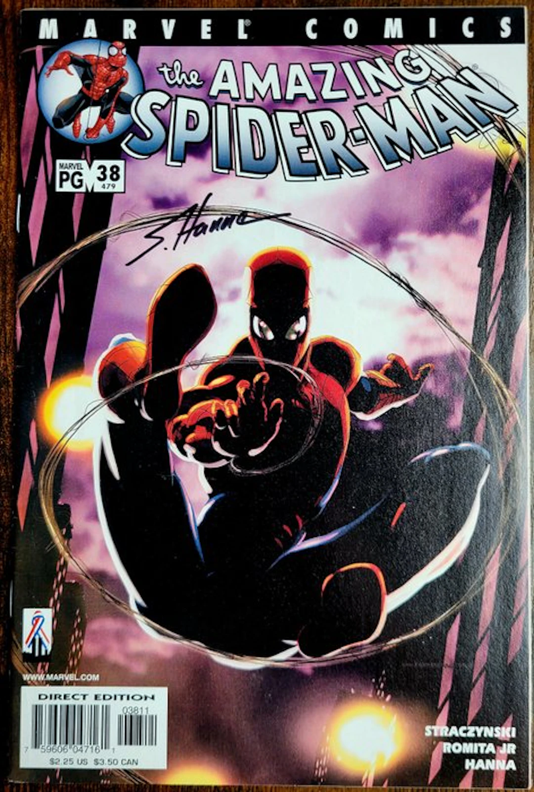 Amazing Spider-Man #38 - Signed by Scott Hanna + COA and...