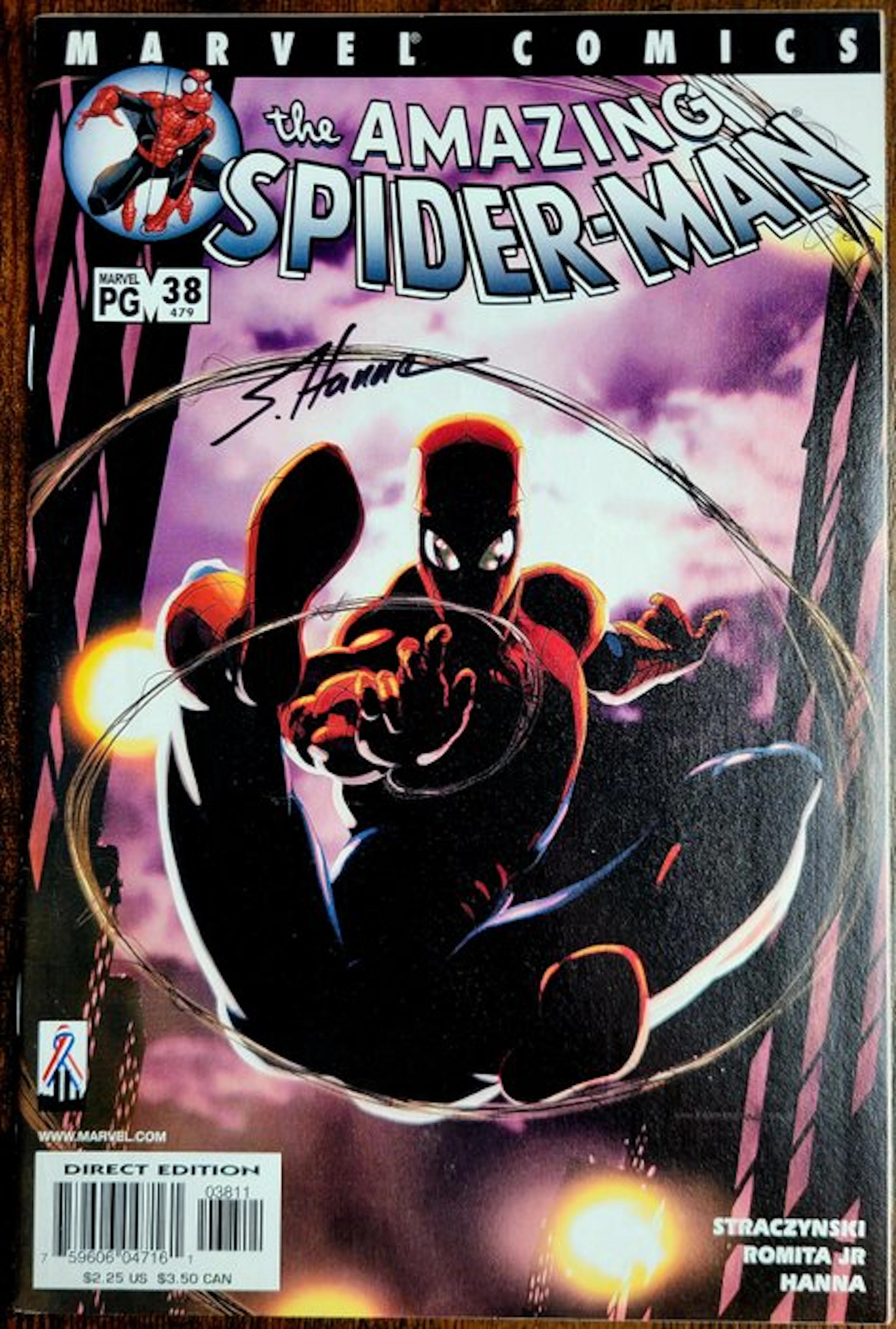Amazing Spider-Man #38 - Signed by Scott Hanna + COA and...