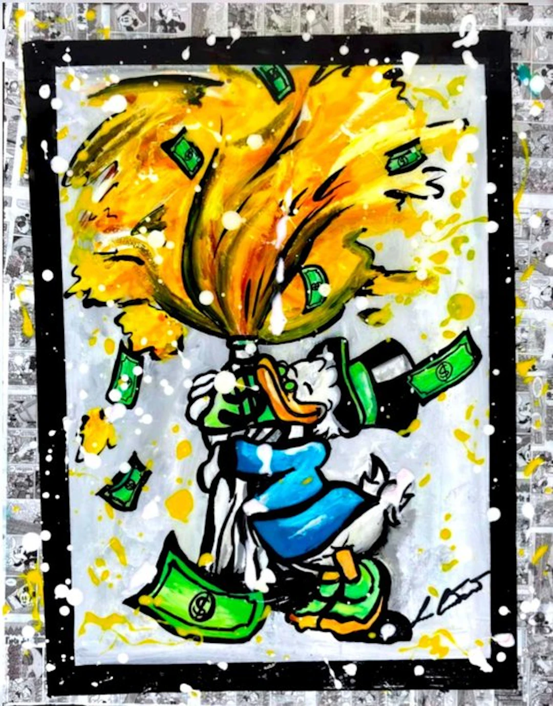 Luca Cartoonist - "My colour?Green!" (Resin artwork)