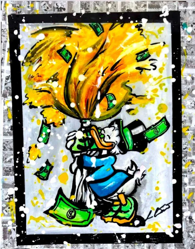 Luca Cartoonist - "My colour?Green!" (Resin artwork)