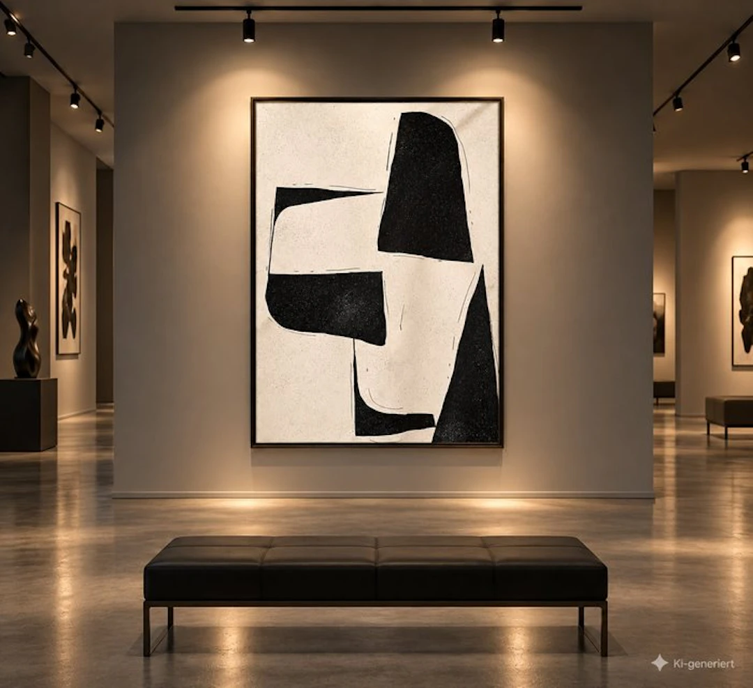 Timo Wedell - Monochrome Dance - XXL - Abstract Klein
