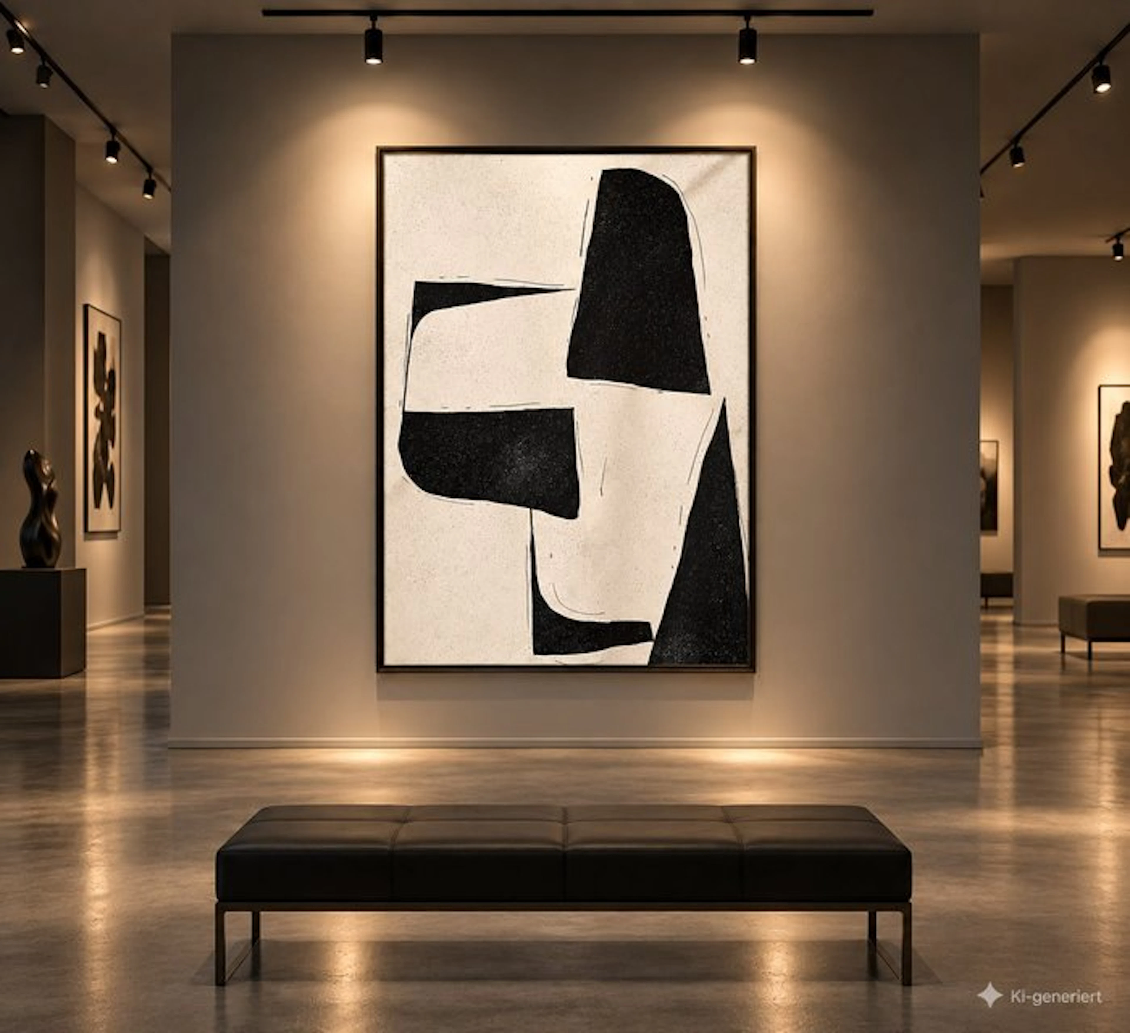 Timo Wedell - Monochrome Dance - XXL - Abstract Klein