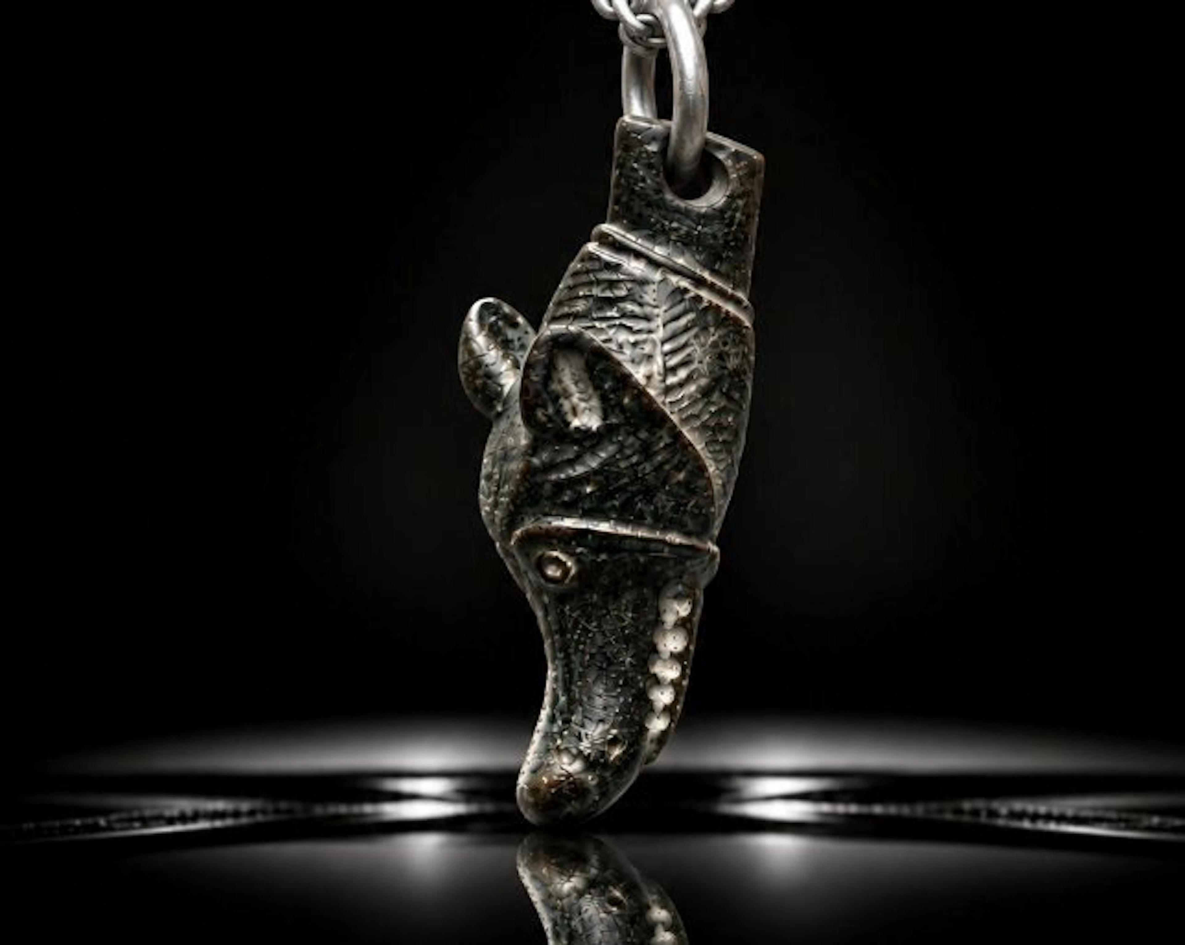 Early Medieval Viking Bronze “The Wolf of Fenrir”...