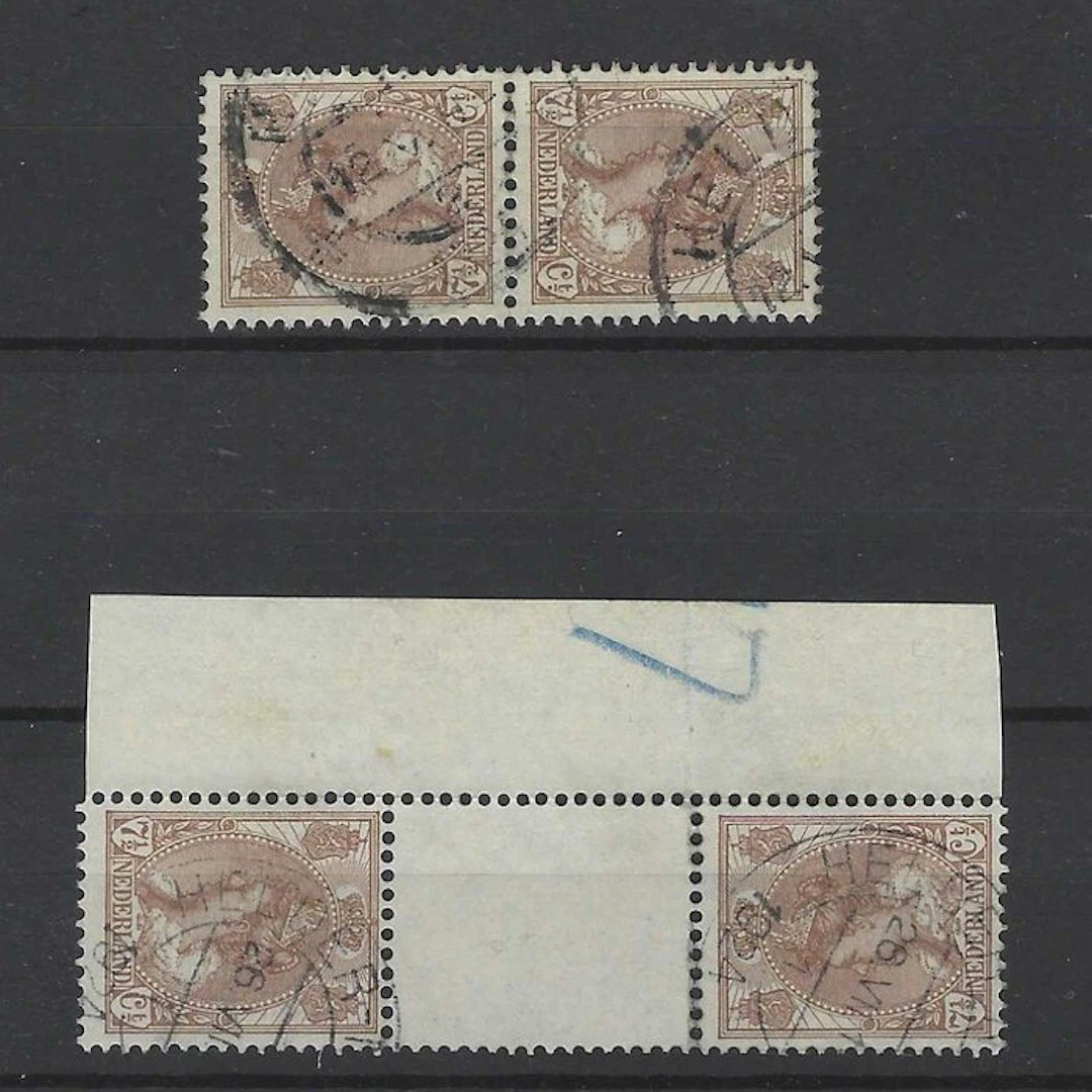 Netherlands 1924 - Wilhelmina Reprint (Tête-Bêche) - NVPH 61b/61c