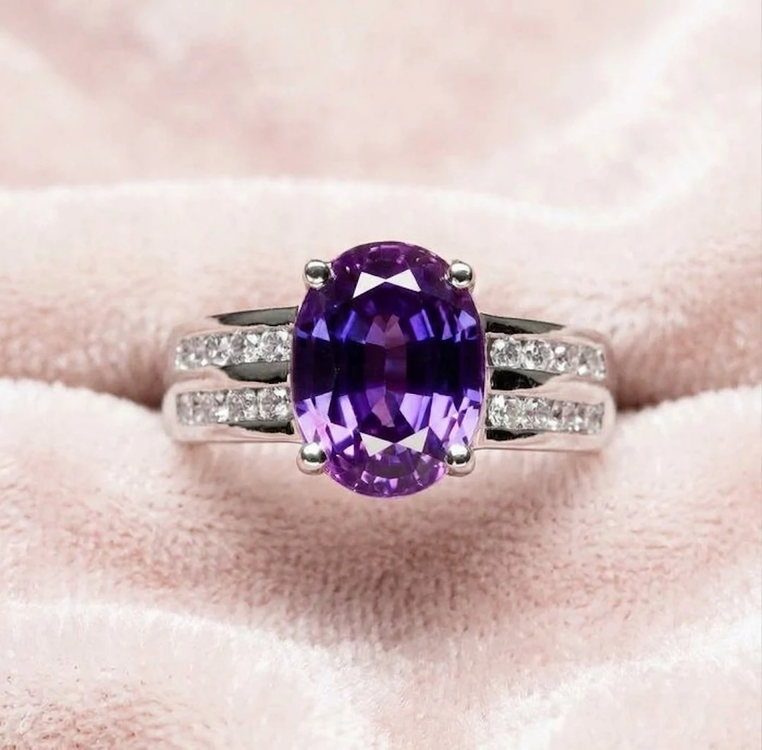 No reserve price - Ring Silver - 2.54ct. tw. Sapphire - Sapphire
