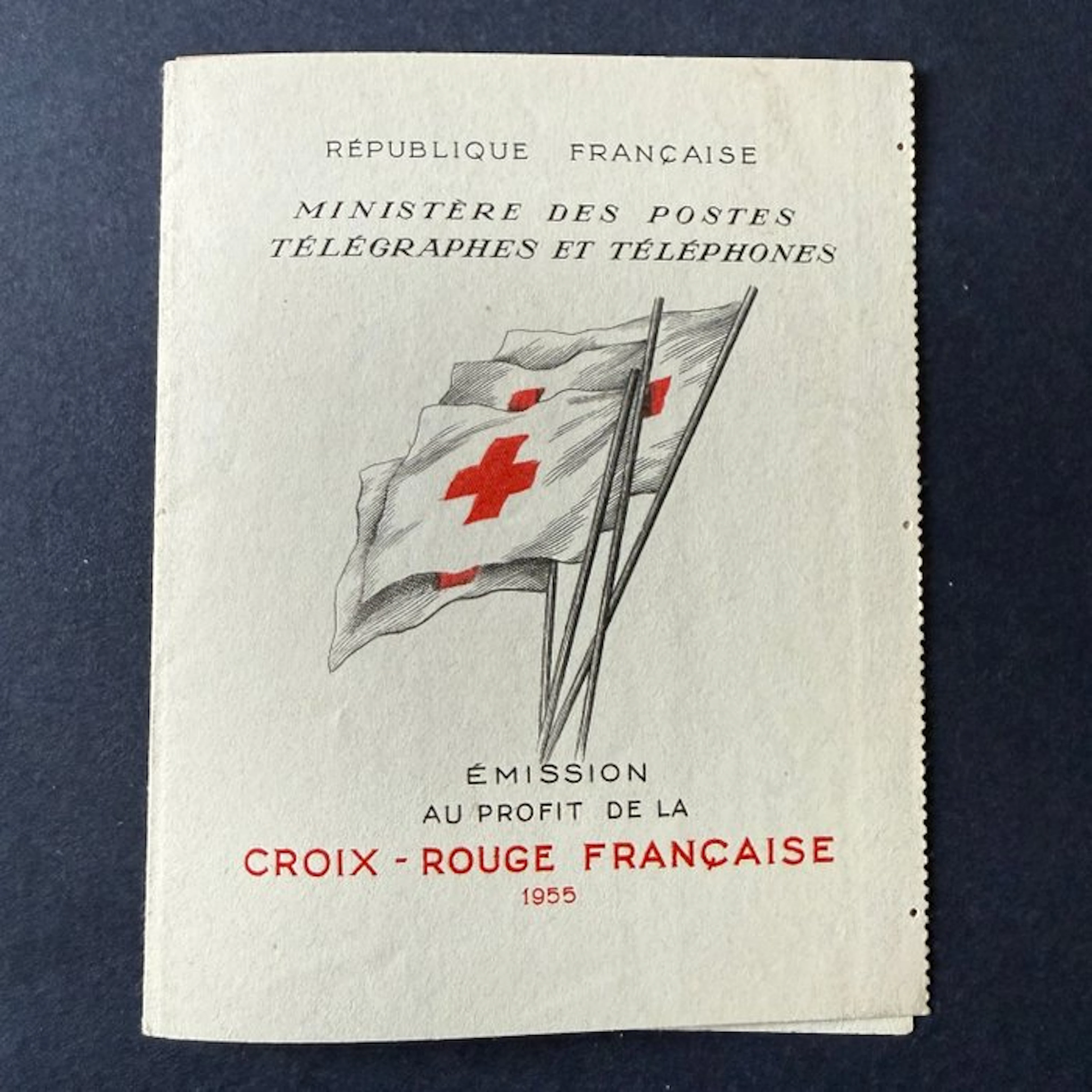 France - Red Cross notebook '1955' in mint condition ** without hinge.
