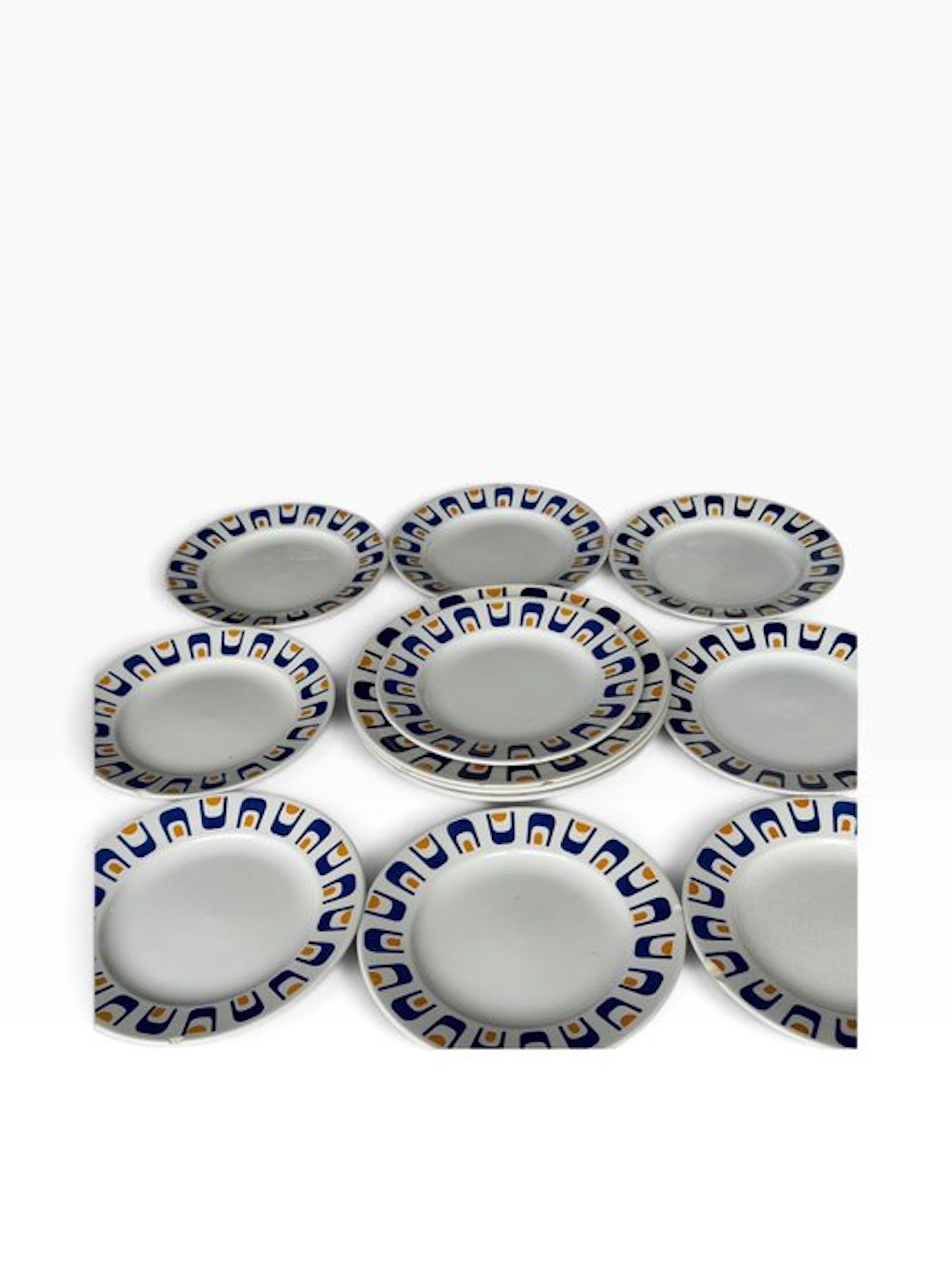 Richard Ginori - Dish (12) - Porcelain - Raro - geometric