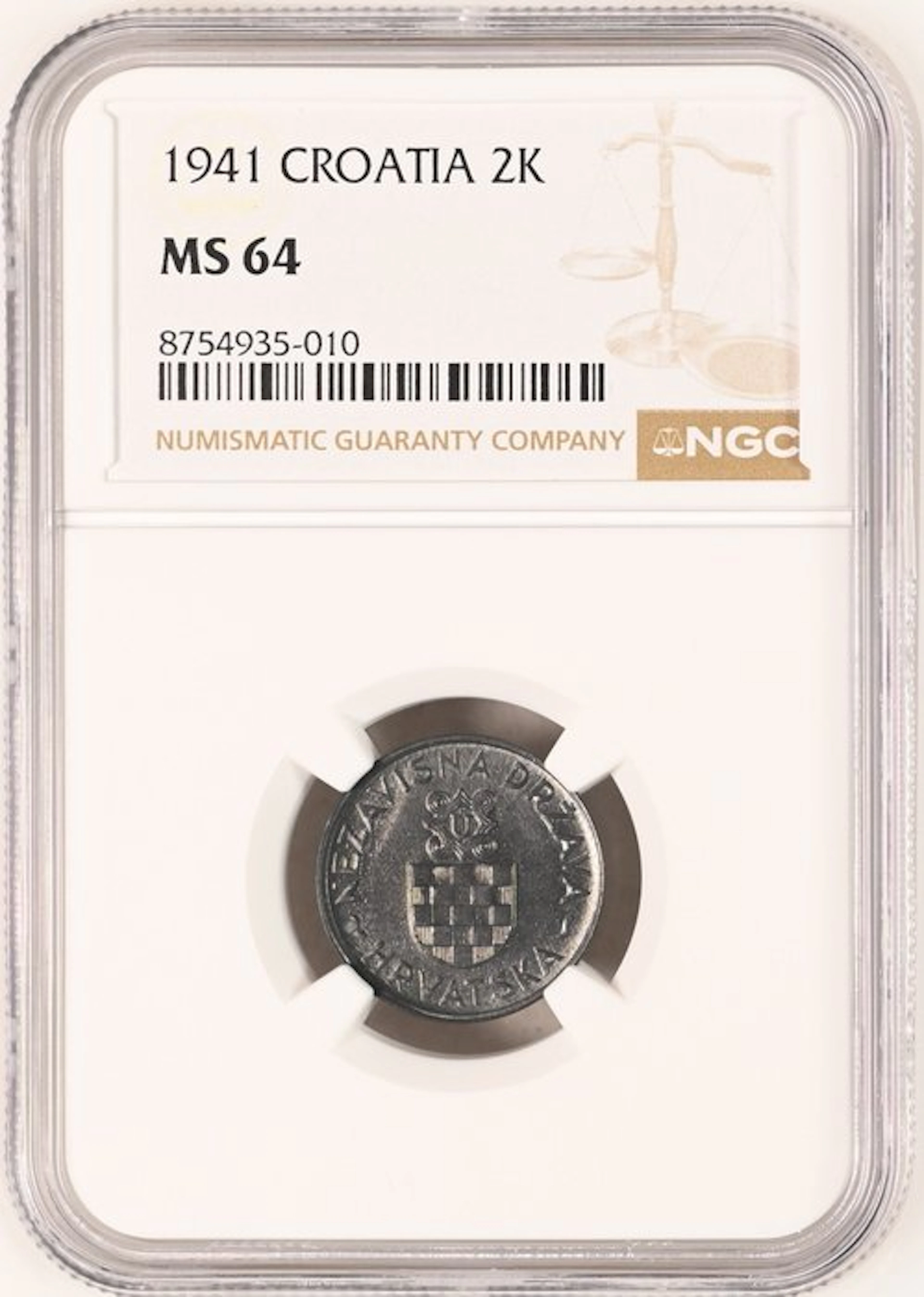 Croatia. 2 Kune 1941 / MS64 (No reserve price)