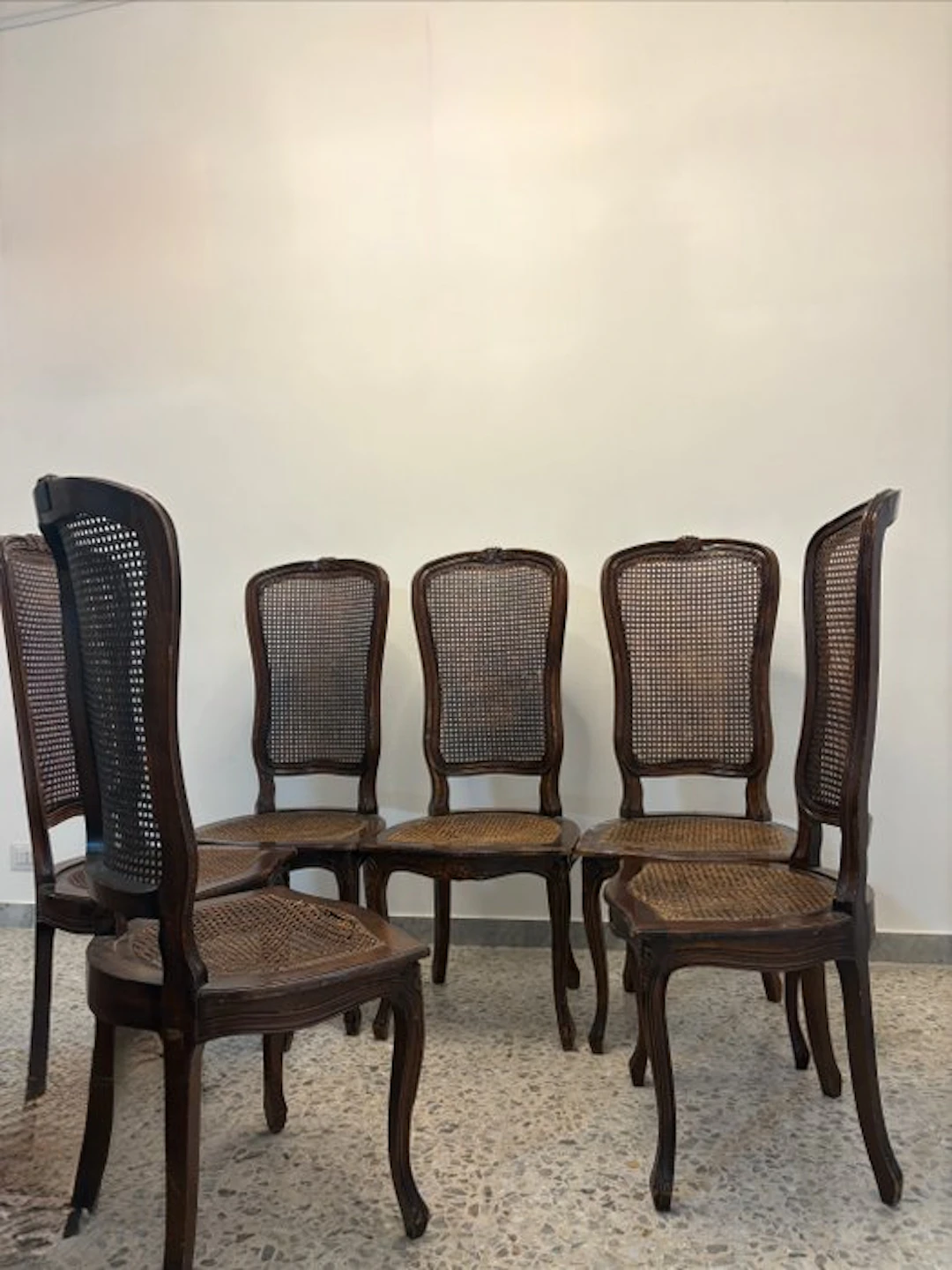 Chair (6) - Walnut - with Vienna straw