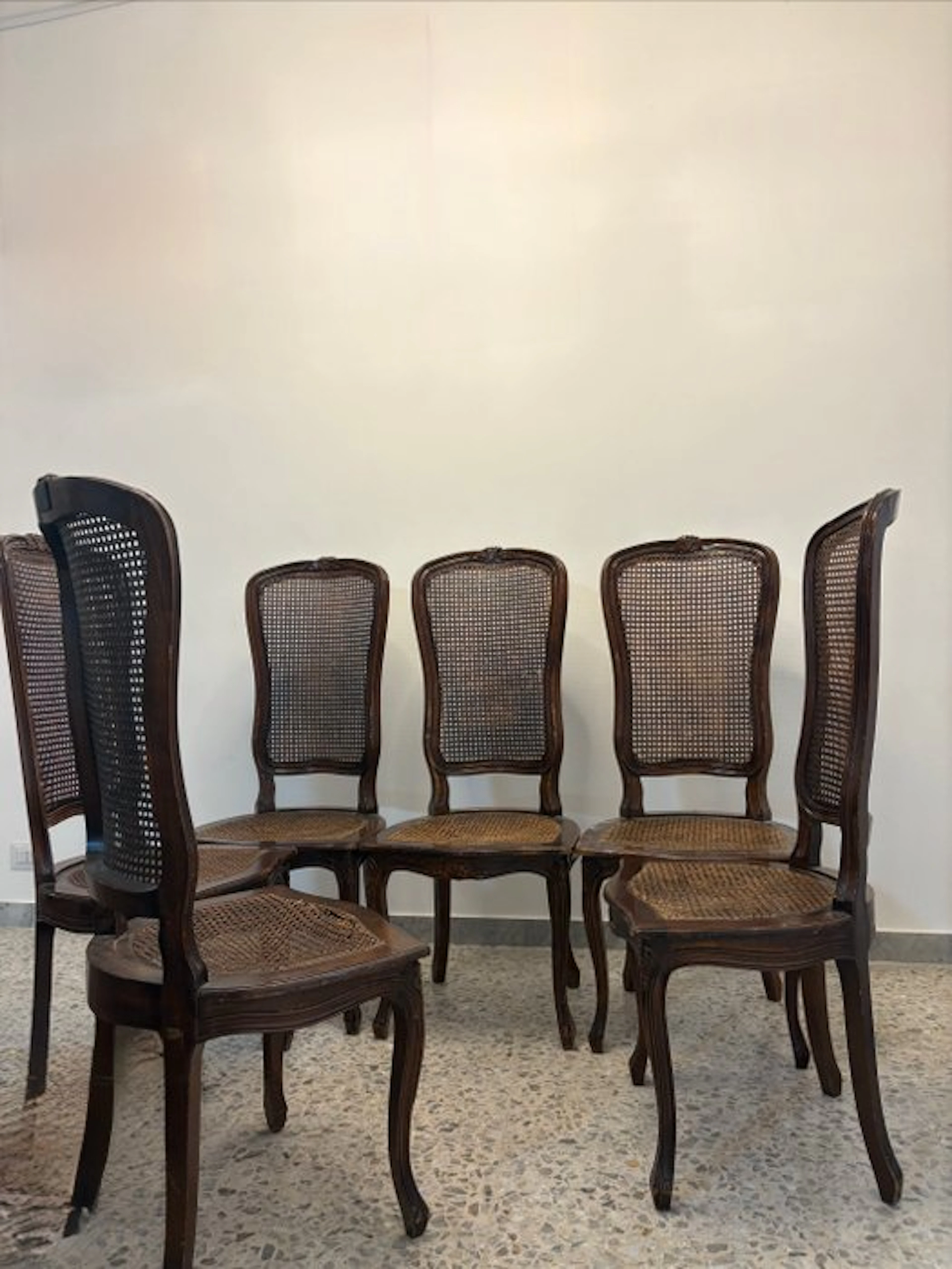 Chair (6) - Walnut - with Vienna straw