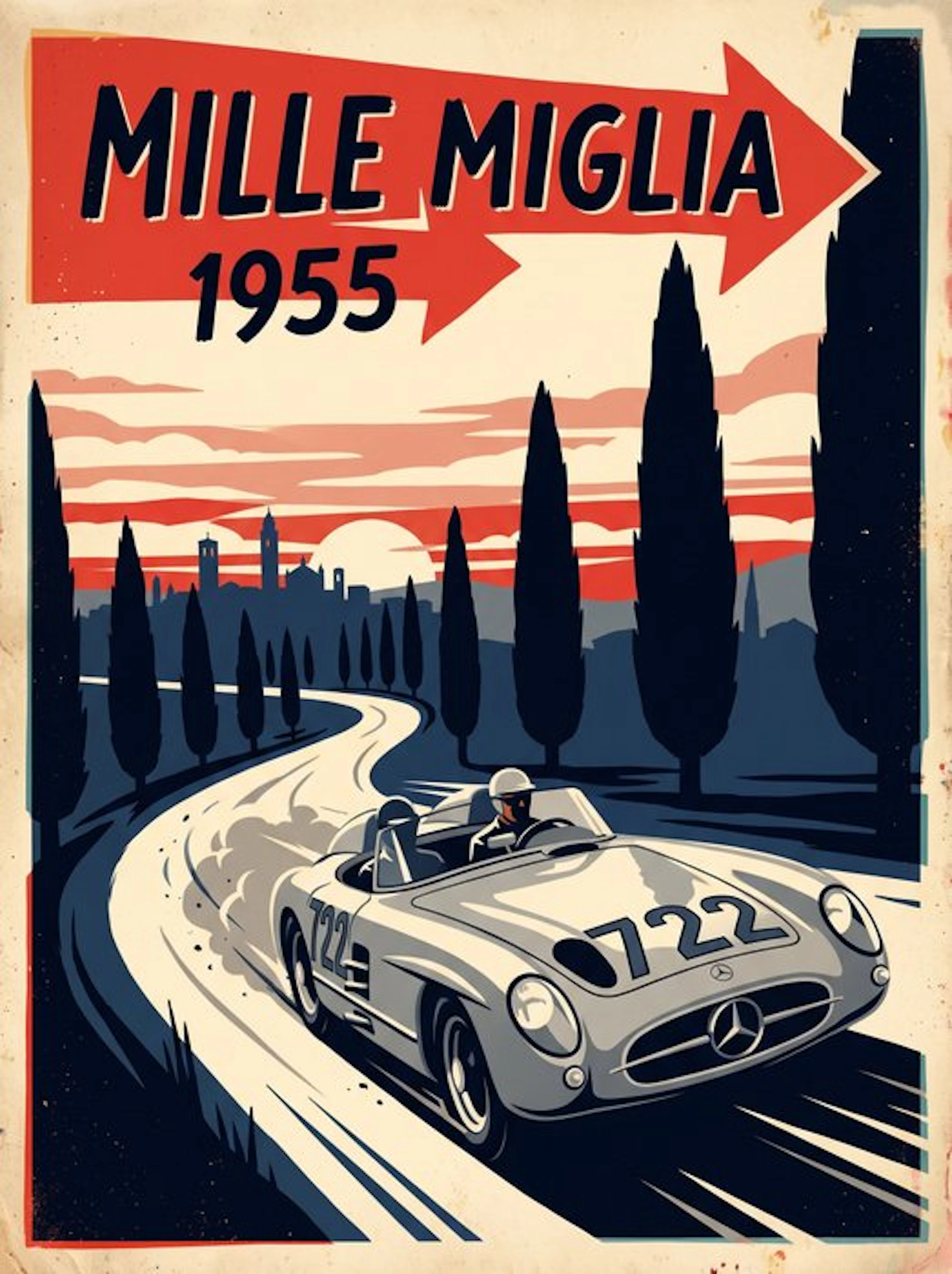 Henshin - Mille Miglia 1955 - 300 SLR No. 722 - Mercedes-Benz