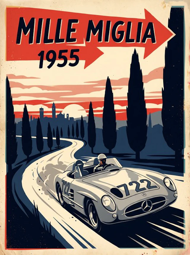 Henshin - Mille Miglia 1955 - 300 SLR No. 722 - Mercedes-Benz