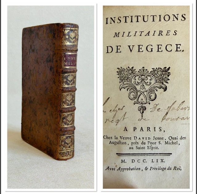 Végèce - Institutions Militaires - 1759